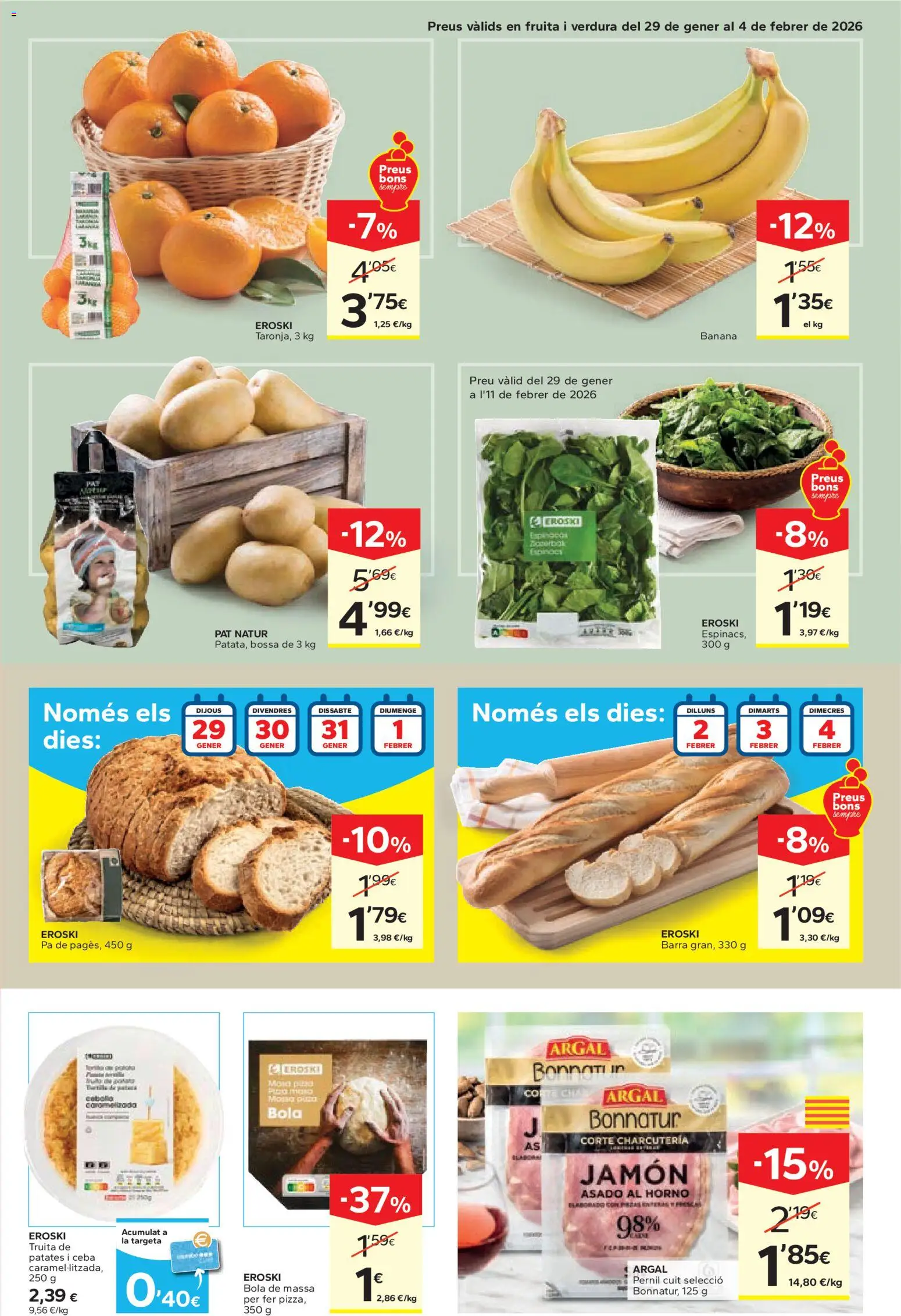 Caprabo - Estalvia des de la primera unitat │ válido desde el 29.01.2026 | Página: 3 | Productos: Jamón, Παγωμένο τσάι, Horno