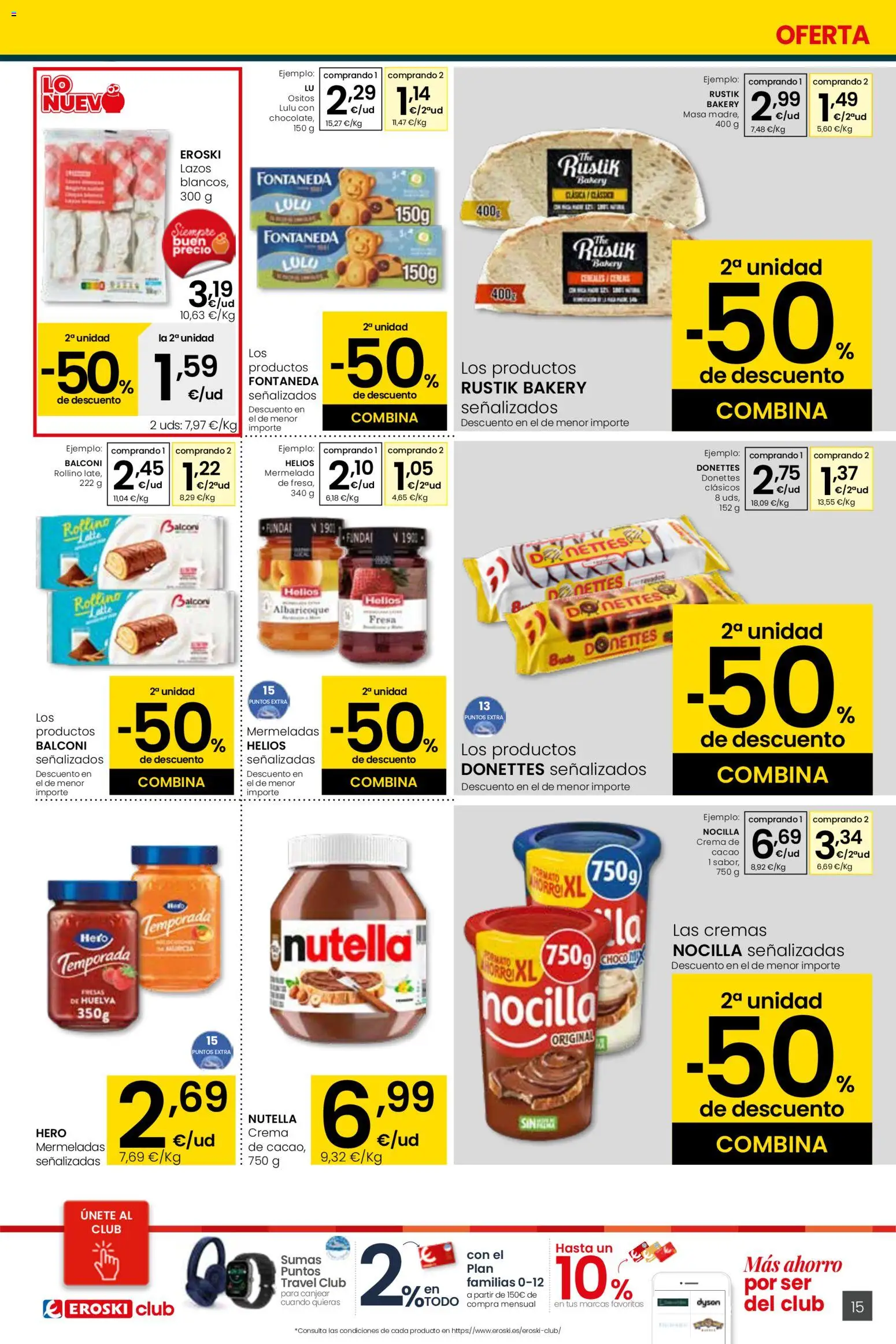 Eroski - Siempre a buen precio Center │ válido desde el 12.02.2026 | Página: 15 | Productos: Fresas, Cereales, Crema, Φρυγανιές σικάλεως