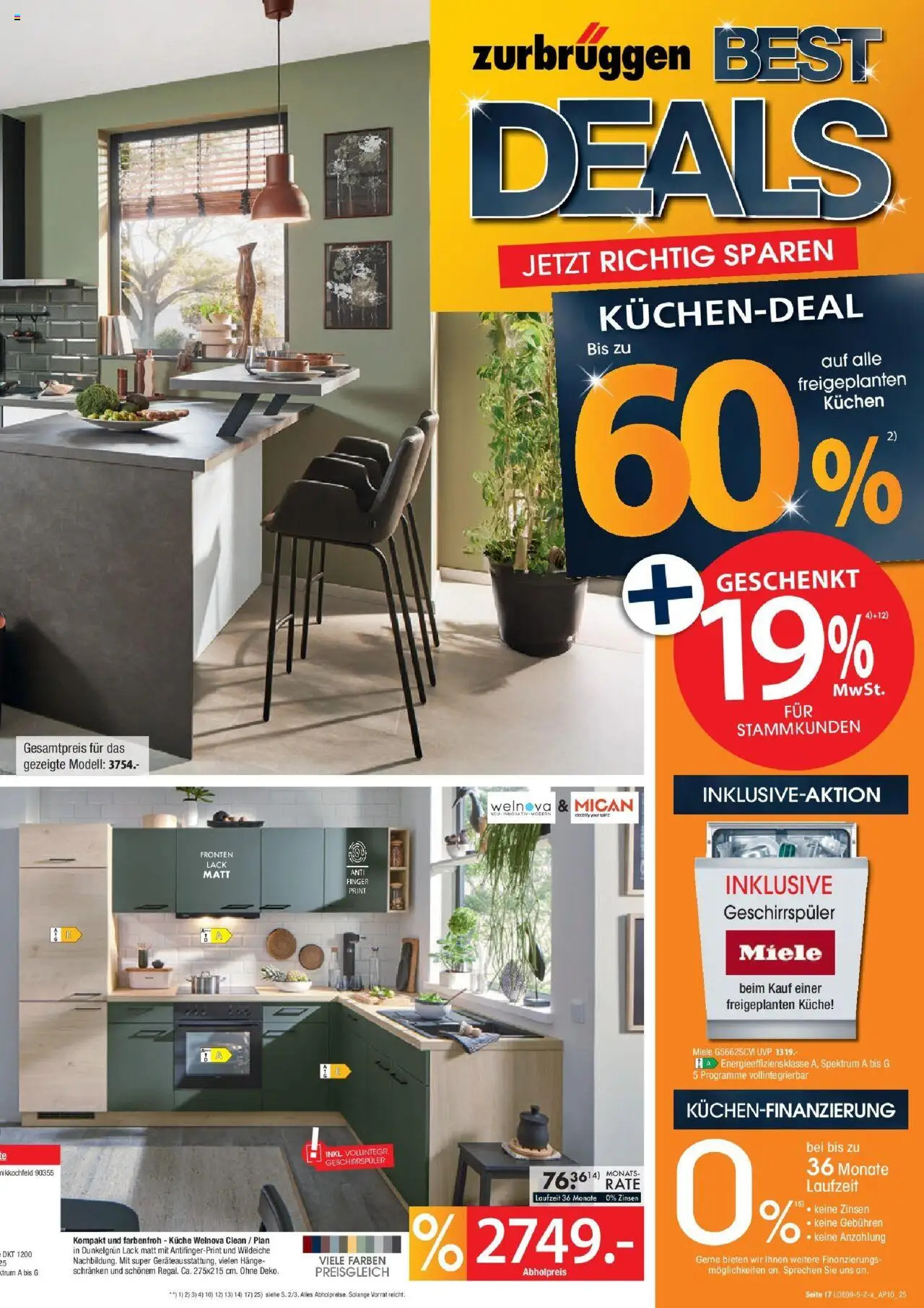 Zurbrüggen Best Deals – gültig ab 20.09.2025 | Seite: 17 | Produkte: Miele, Geschirrspüler, Küche
