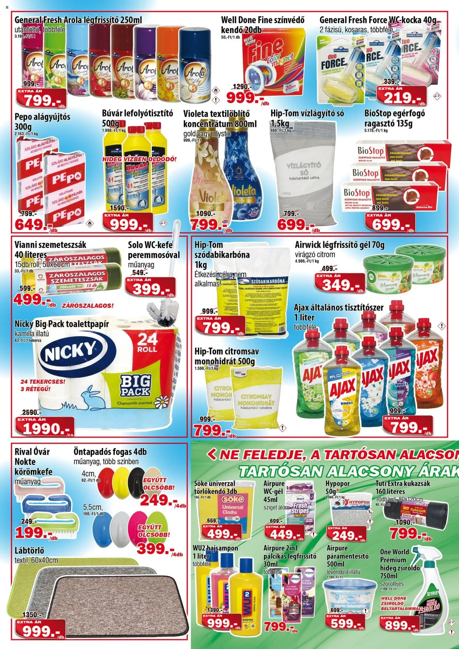 Vianni akciós ujság - amely érvényes a következő dátumtól: 04.03.2026 | Oldal: 2 | Termékek: Páramentesítő, Körömkefe, Szódabikarbóna, Citrom