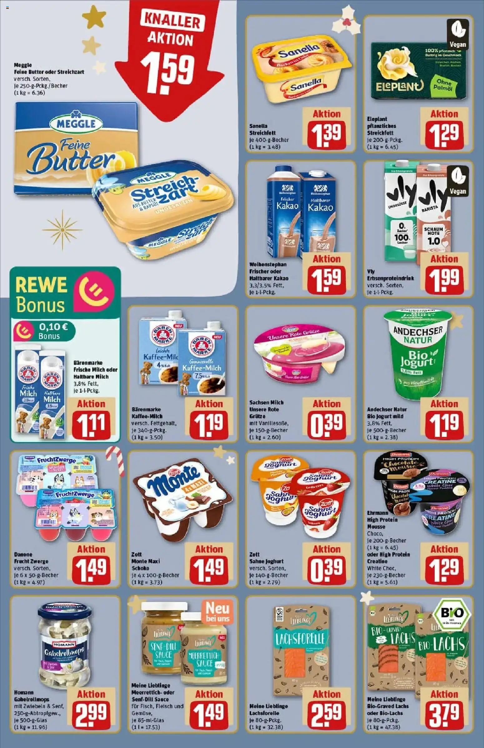Rewe prospekt Weißenfels	 – gültig ab 07.12.2025 | Seite: 14 | Produkte: Joghurt, Haltbare milch, Zwiebeln, Sahne