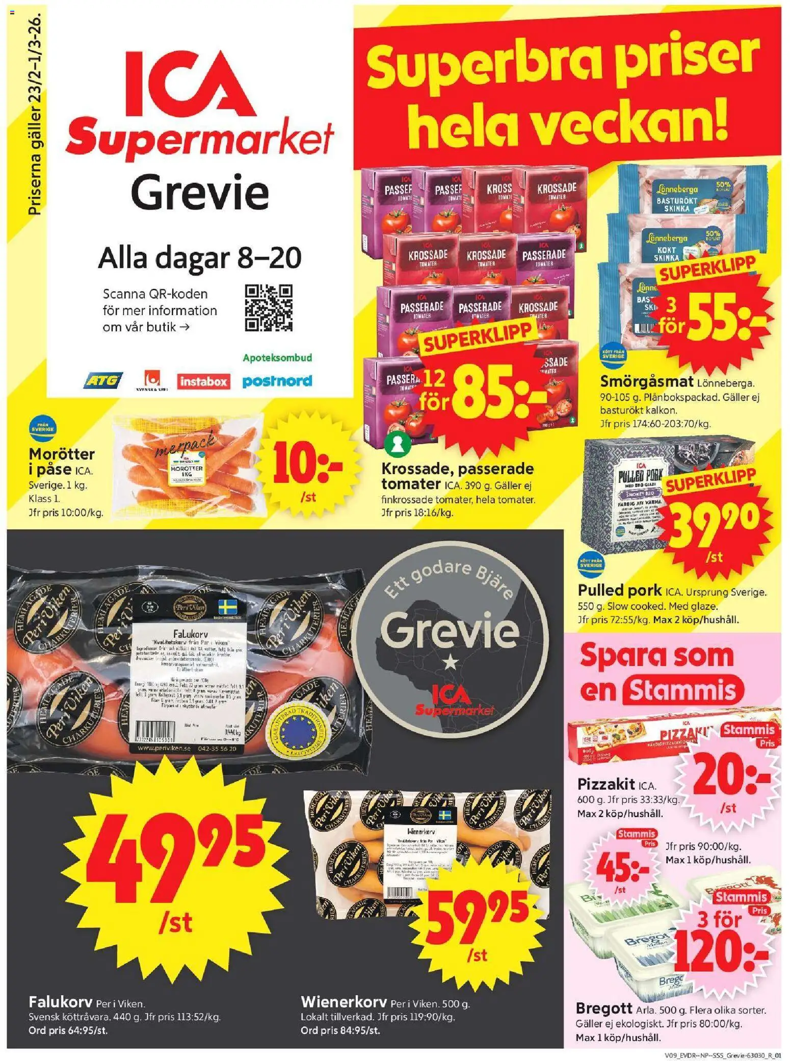 ICA Supermarket reklamblad aktuell från 23.02.2026 | Sida: 1