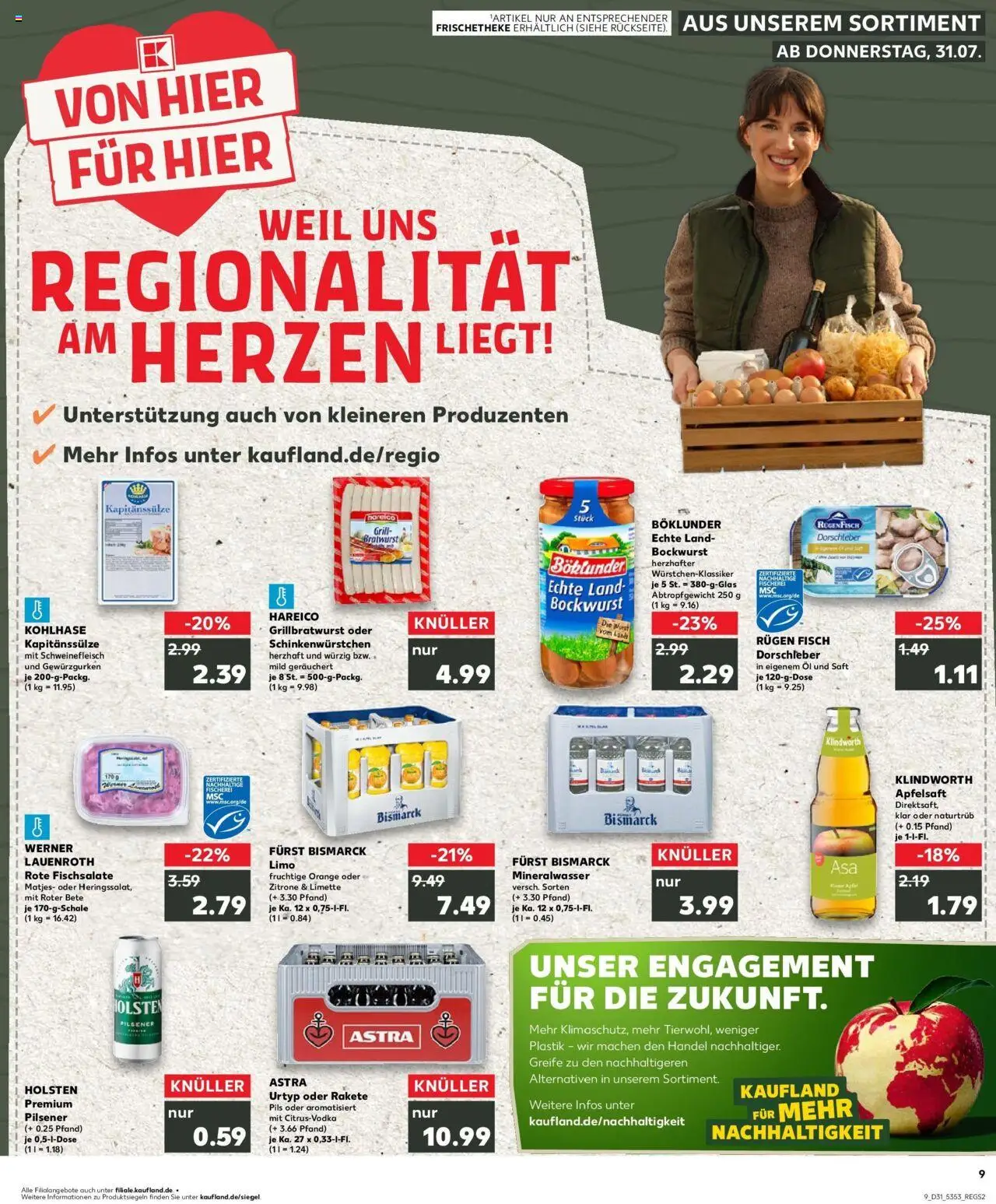 Kaufland prospekt Hamburg	 - gültig ab dem 03.08.2025 | Seite: 20 | Produkte: Fisch, Zitrone, Saft, Schweinefleisch