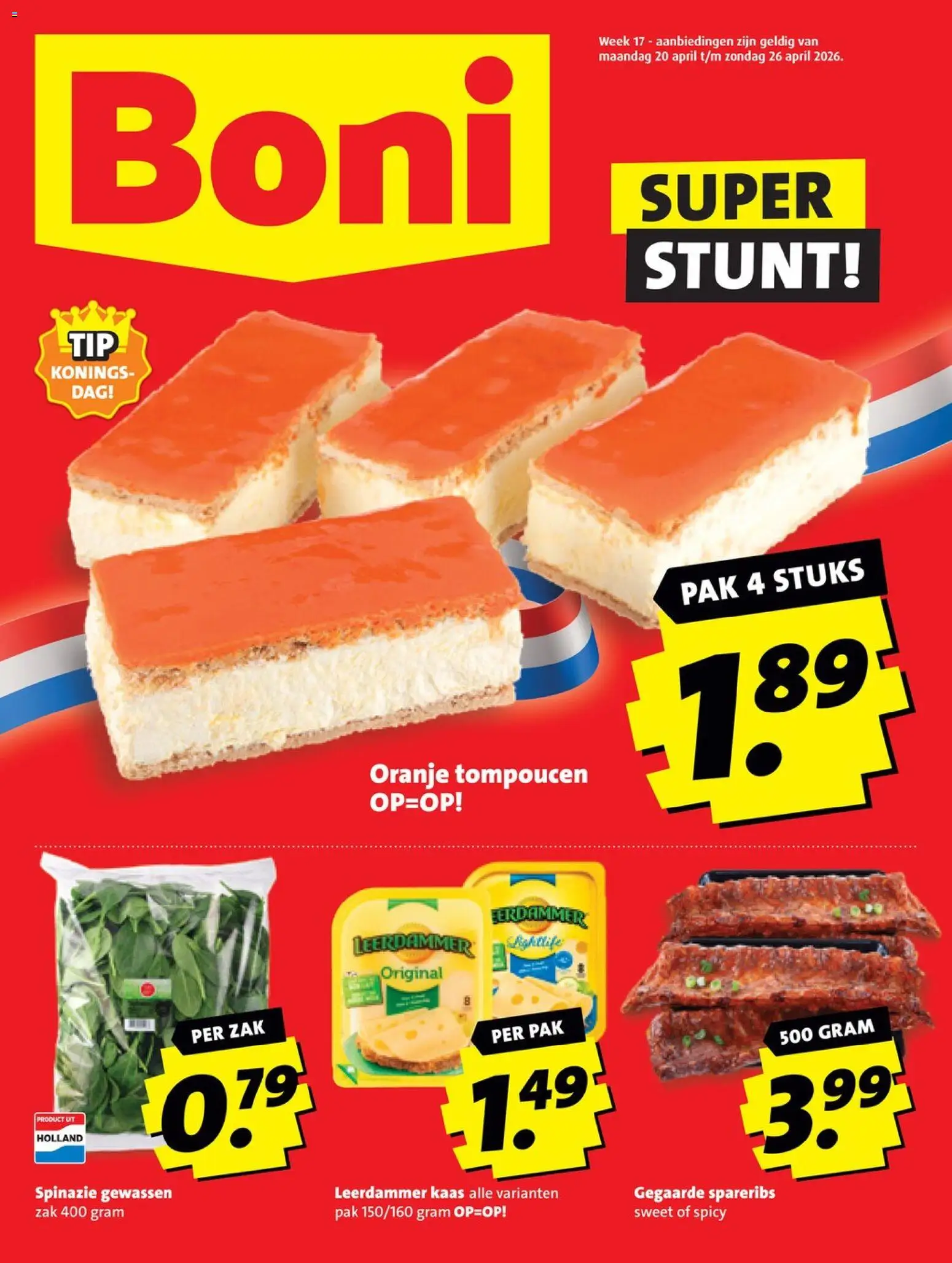 {H1} | Pagina: 1 | Producten: Spinazie, Kaas, Zak