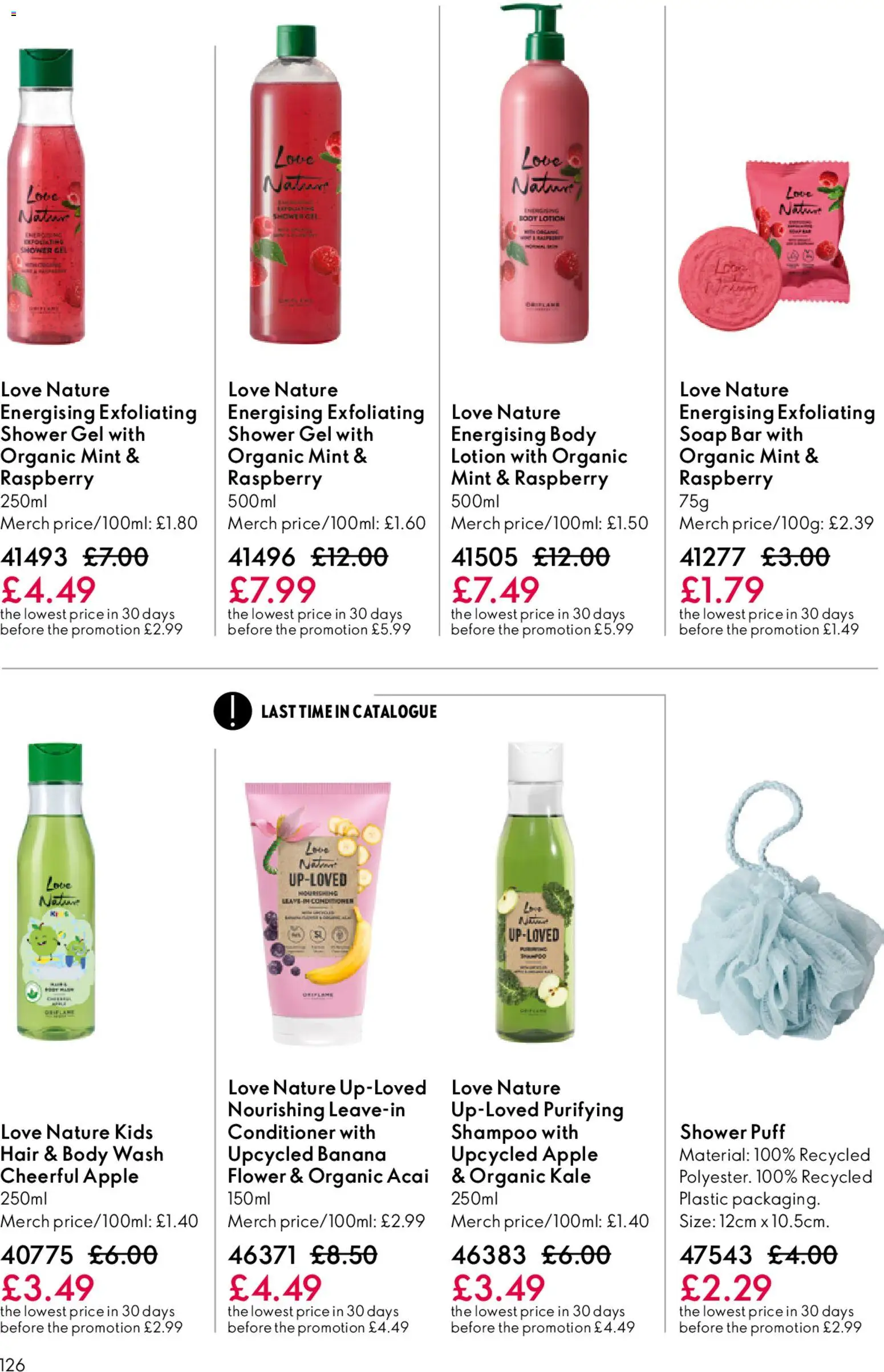 {H1} | Page: 126 | Products: Shower gel, Apple, Mint, Raspberry
