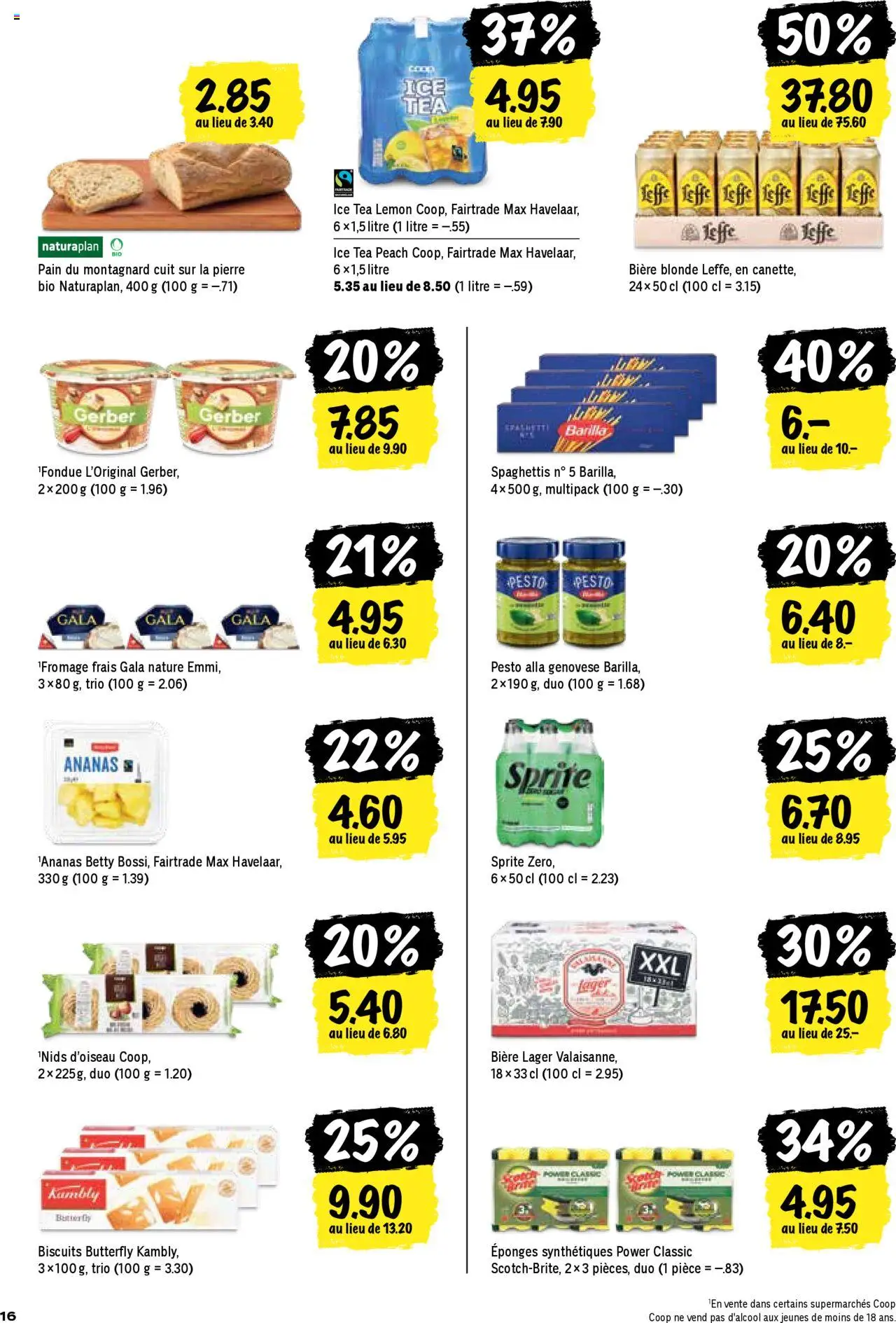 Coop - Les actions de la semaine – gültig ab 23.10.2025 | Seite: 16 | Produkte: Sprite, Barilla, Ananas, Fondue