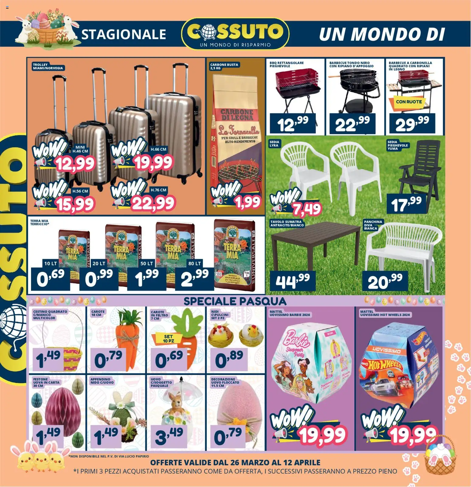 Volantino Cossuto del 26.03.2026 | Pagina: 10 | Prodotti: Ripiano, Trolley, Tavolo, Terra