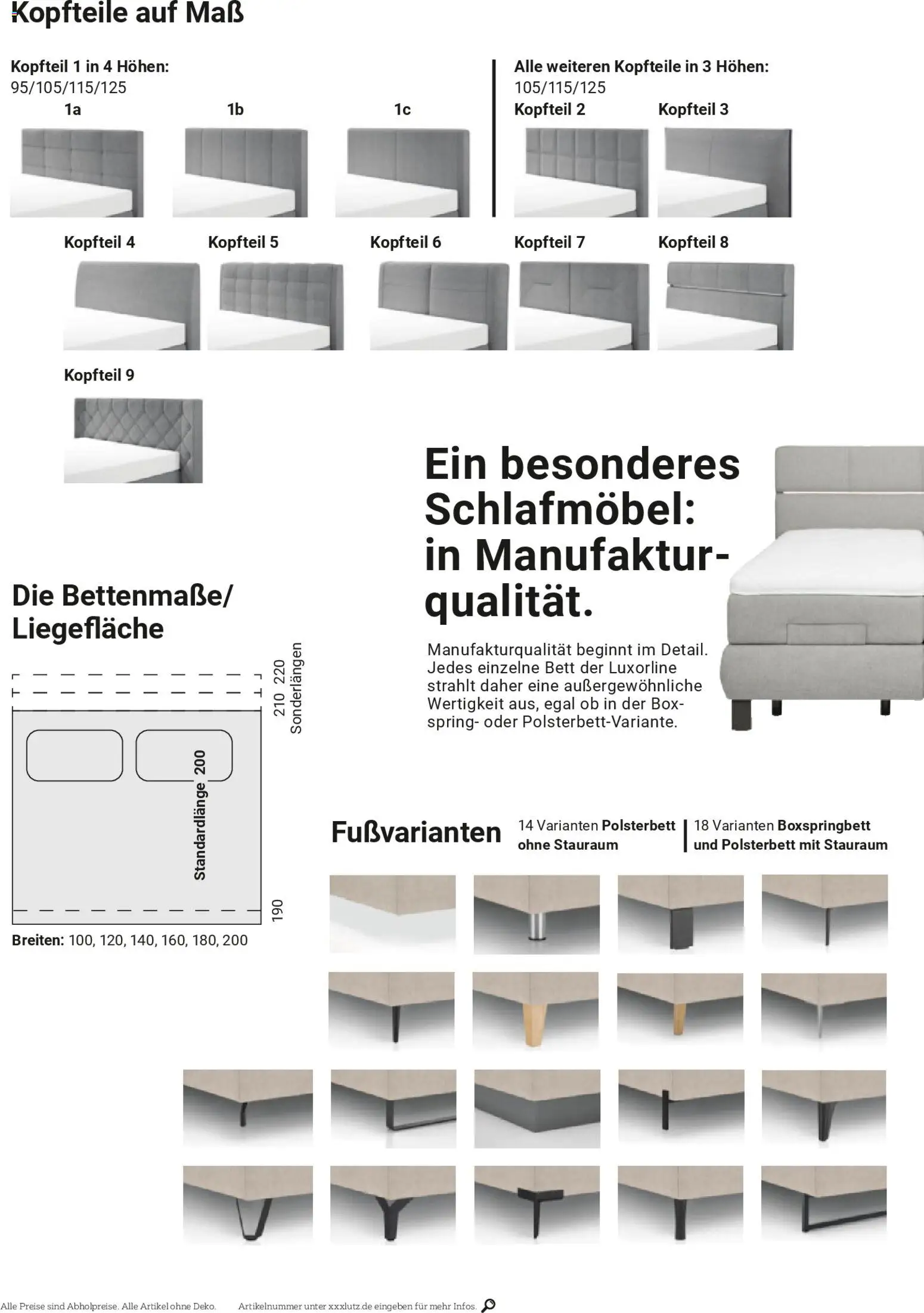 XXXL Lutz Boxspringbettensystem – gültig ab 01.03.2026 | Seite: 2 | Produkte: Bett, Boxspringbett, Polsterbett, Box