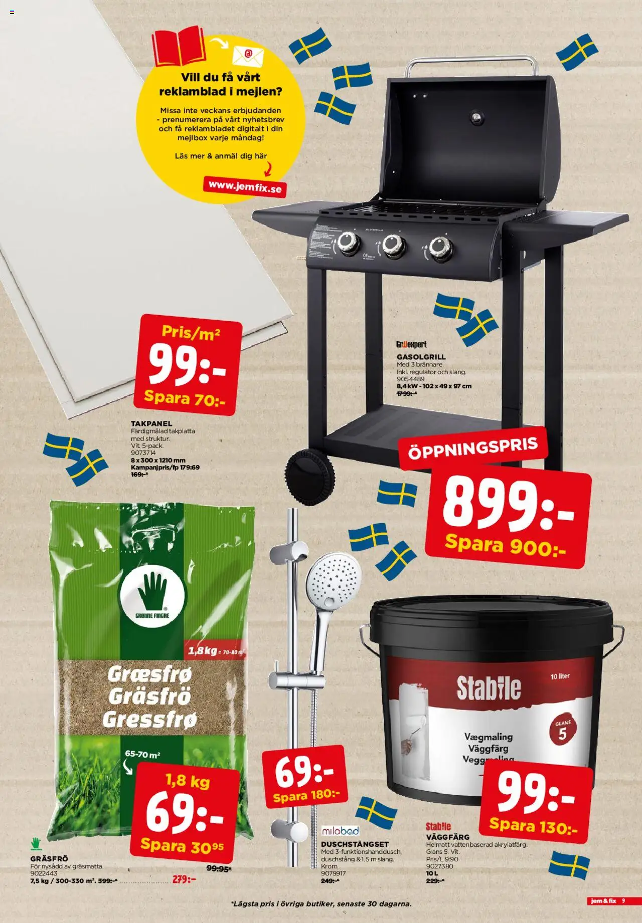 Jem & Fix reklamblad aktuell från 09.09.2025 | Sida: 9 | Produkter: Gasolgrill