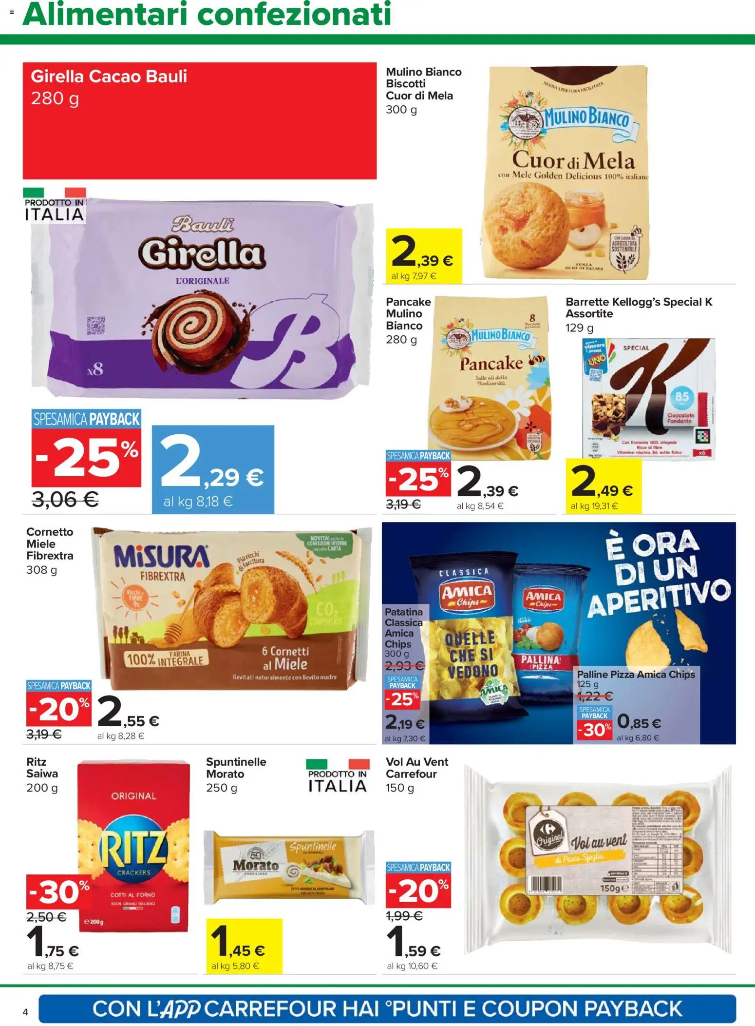 Volantino Carrefour del 27.12.2025 | Pagina: 4 | Prodotti: Pizza, Mele, Pasta, Cacao