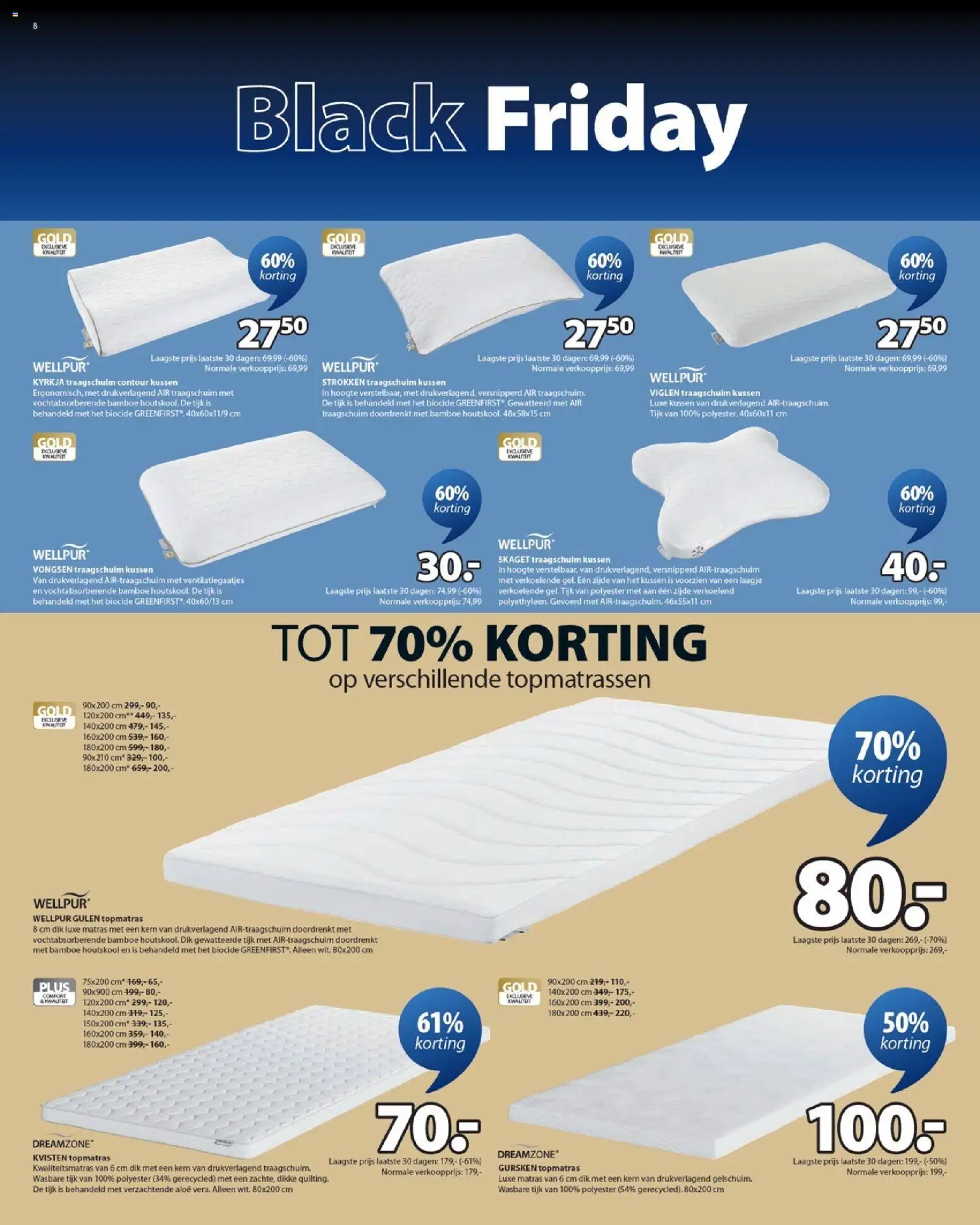 {H1} | Pagina: 8 | Producten: Matras, Kussen