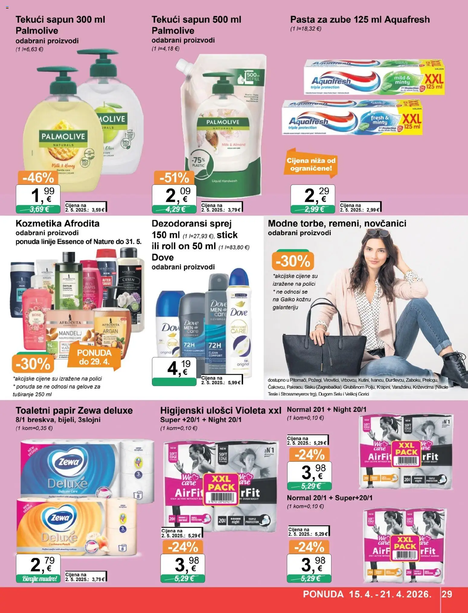 KTC katalog | vrijedi od 15.04.2026 | Stranica: 29 | Proizvodi: Šampon, Sapun, Toaletni papir, Violeta