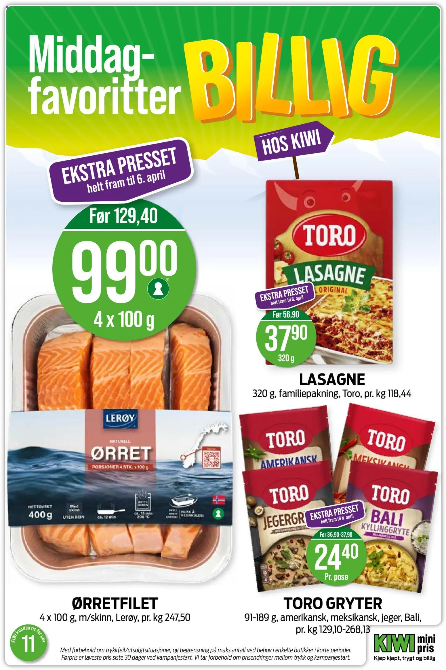 {H1} | Side: 13 | Produkter: Hvedemel, Kiwi, Gresie