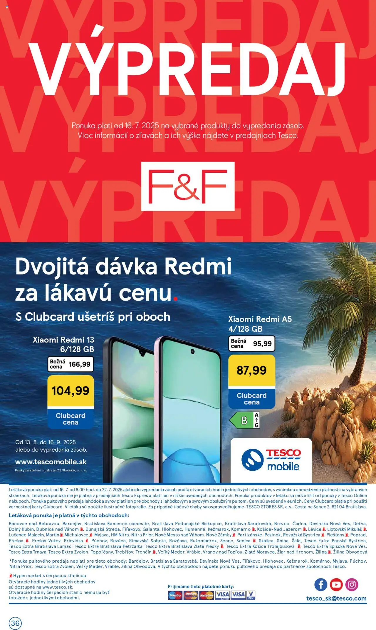 Tesco Hypermarket - leták │ platný od 16.07.2025 | Strana: 36 | Produkty: Hodiny, Rám, Xiaomi