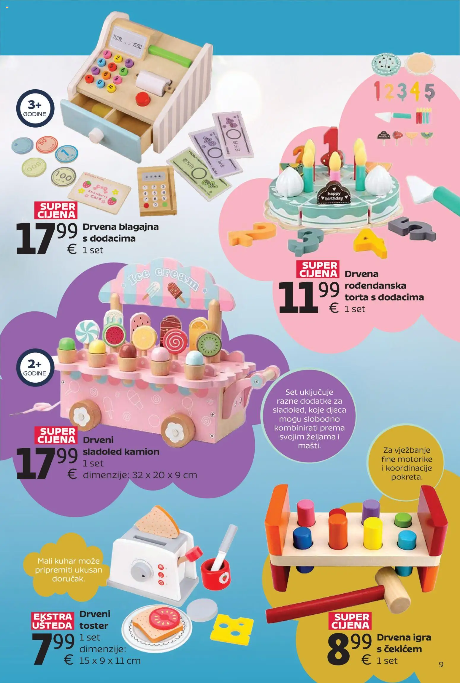 Tommy katalog | vrijedi od 02.03.2026 | Stranica: 9 | Proizvodi: Toster, Sladoled, Igra, Torta