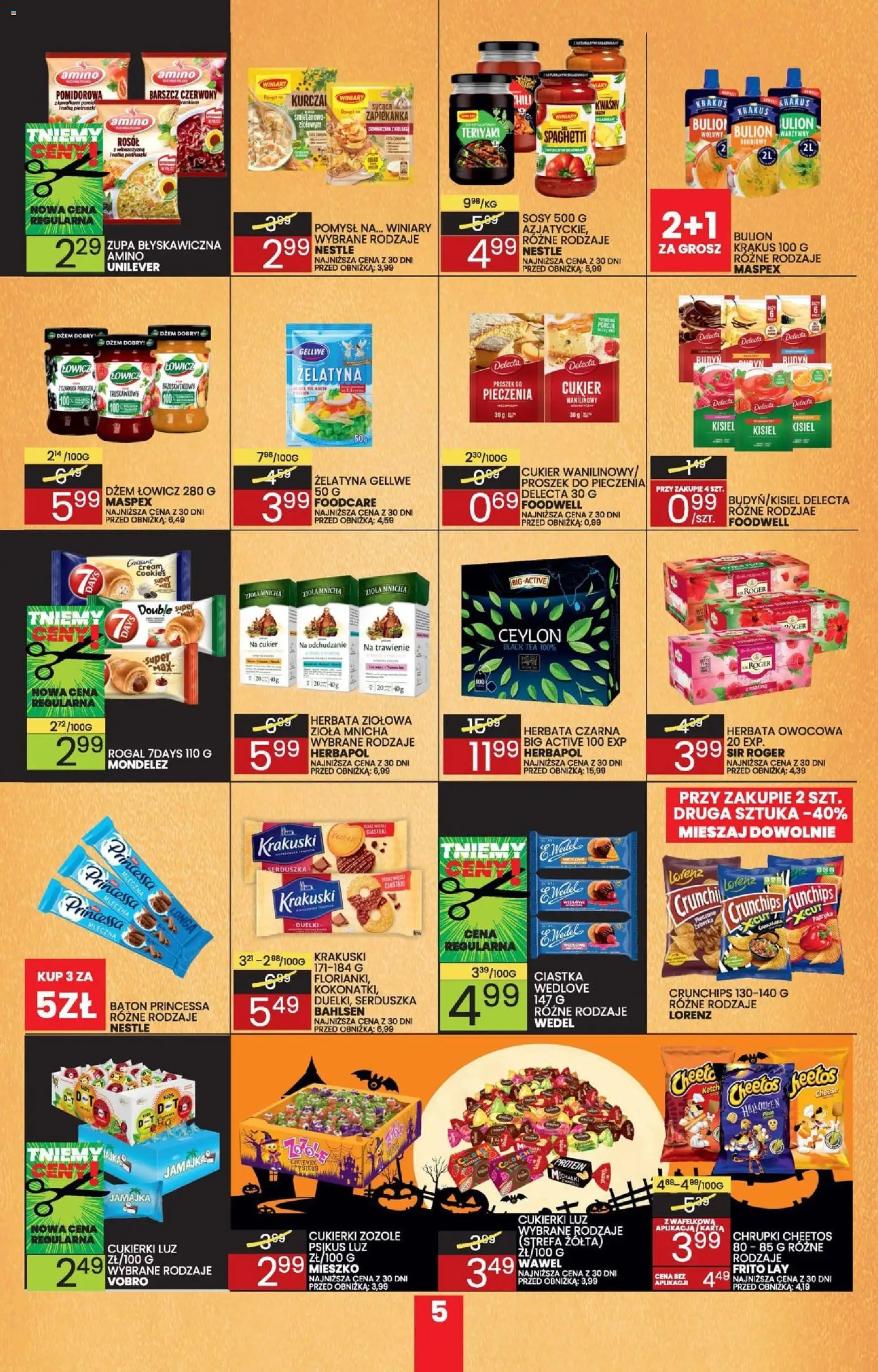 Wafelek Gazetka od 27.10.2025 | Strona: 5 | Produkty: Chili, Cukierki zozole, Zupa, Cukier wanilinowy