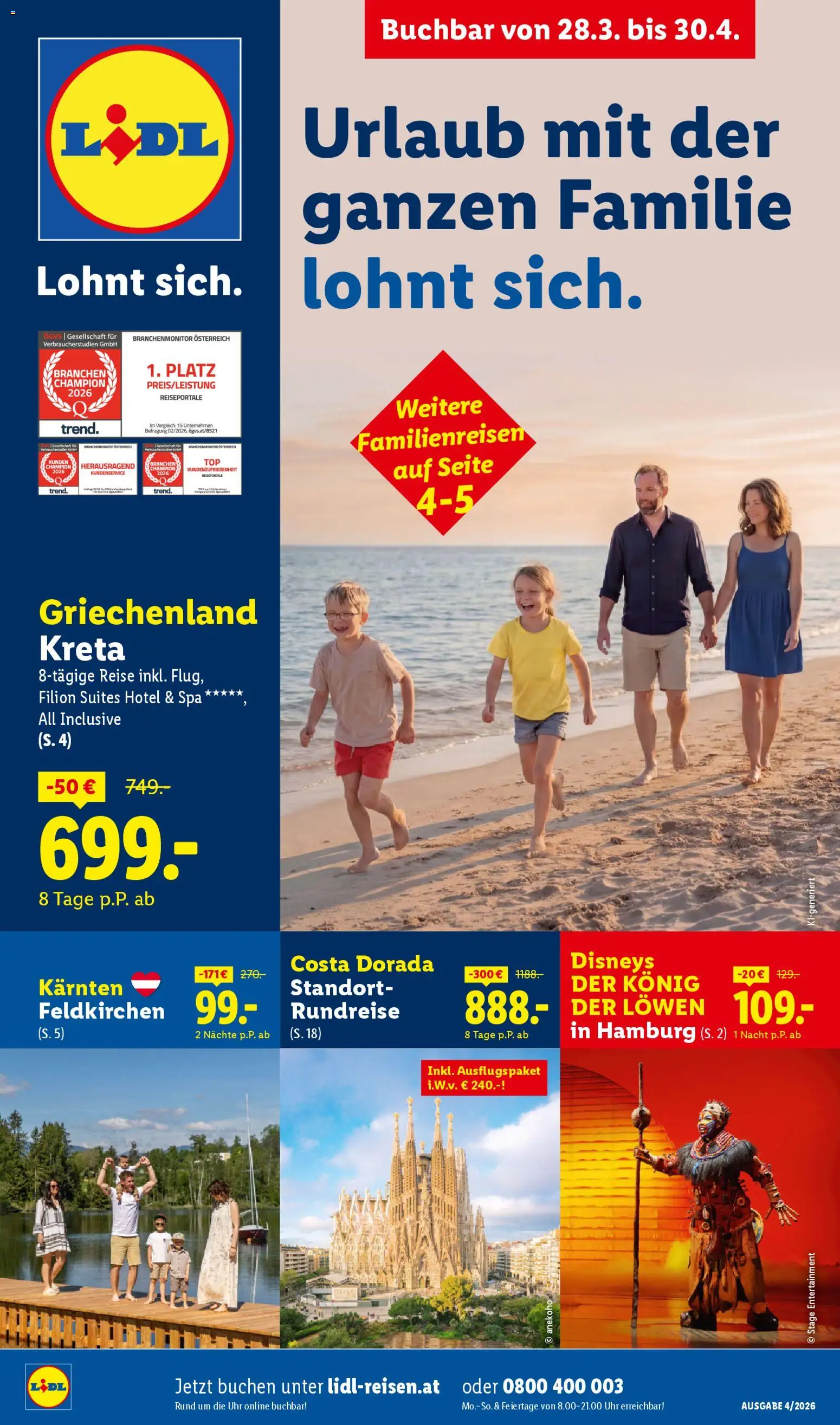 Lidl April Reise - Highlights gültig ab 28.03.2026 | Seite: 1 | Produkte: Uhr