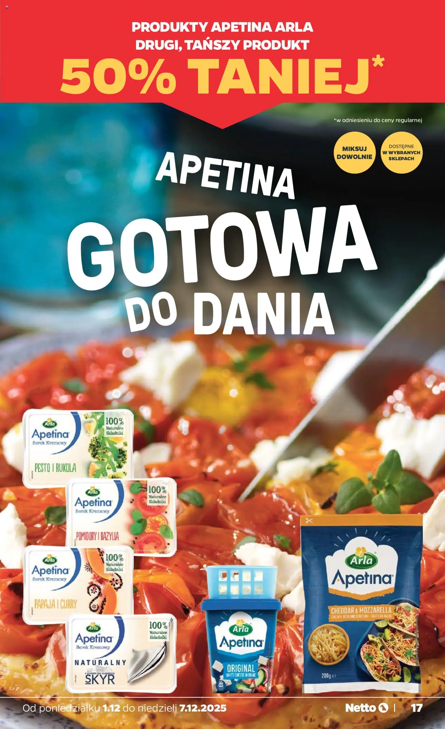 Netto gazetka - Spożywcza od 01.12.2025 | Strona: 17 | Produkty: Papaja, Pomidory, Mozzarella, Skyr