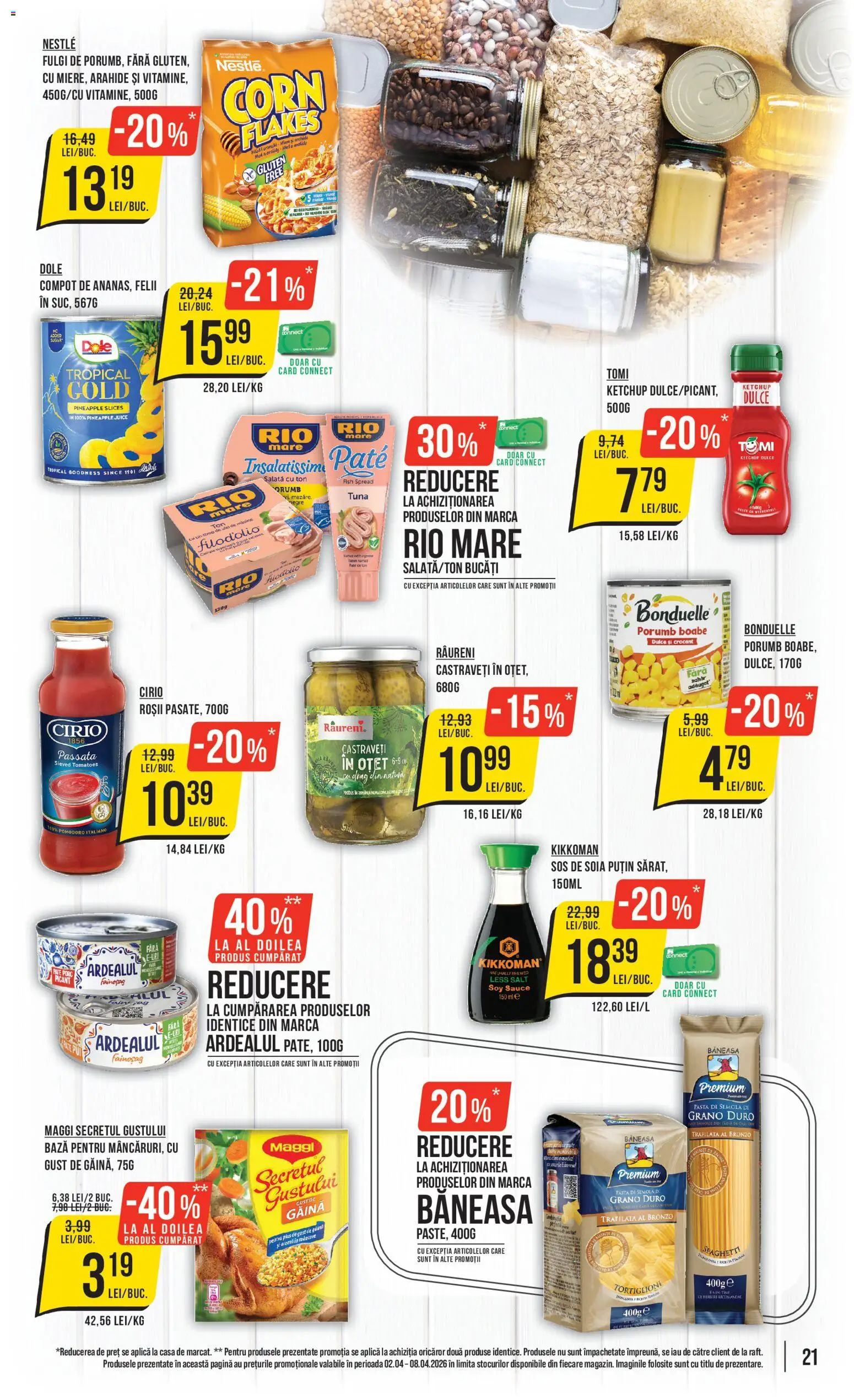 Noul catalog Mega Image – valabil de la 02.04.2026 | Pagină: 21 | Produse: Pate, Compot, Salată, Sos