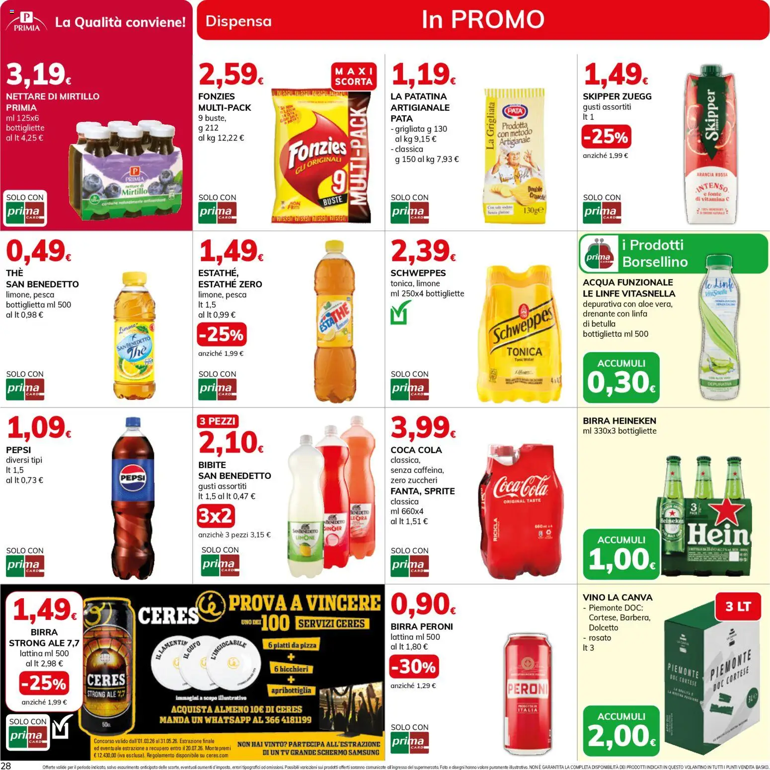 Volantino Basko del 07.04.2026 | Pagina: 28 | Prodotti: Schermo, Birra, Bibite, Pepsi