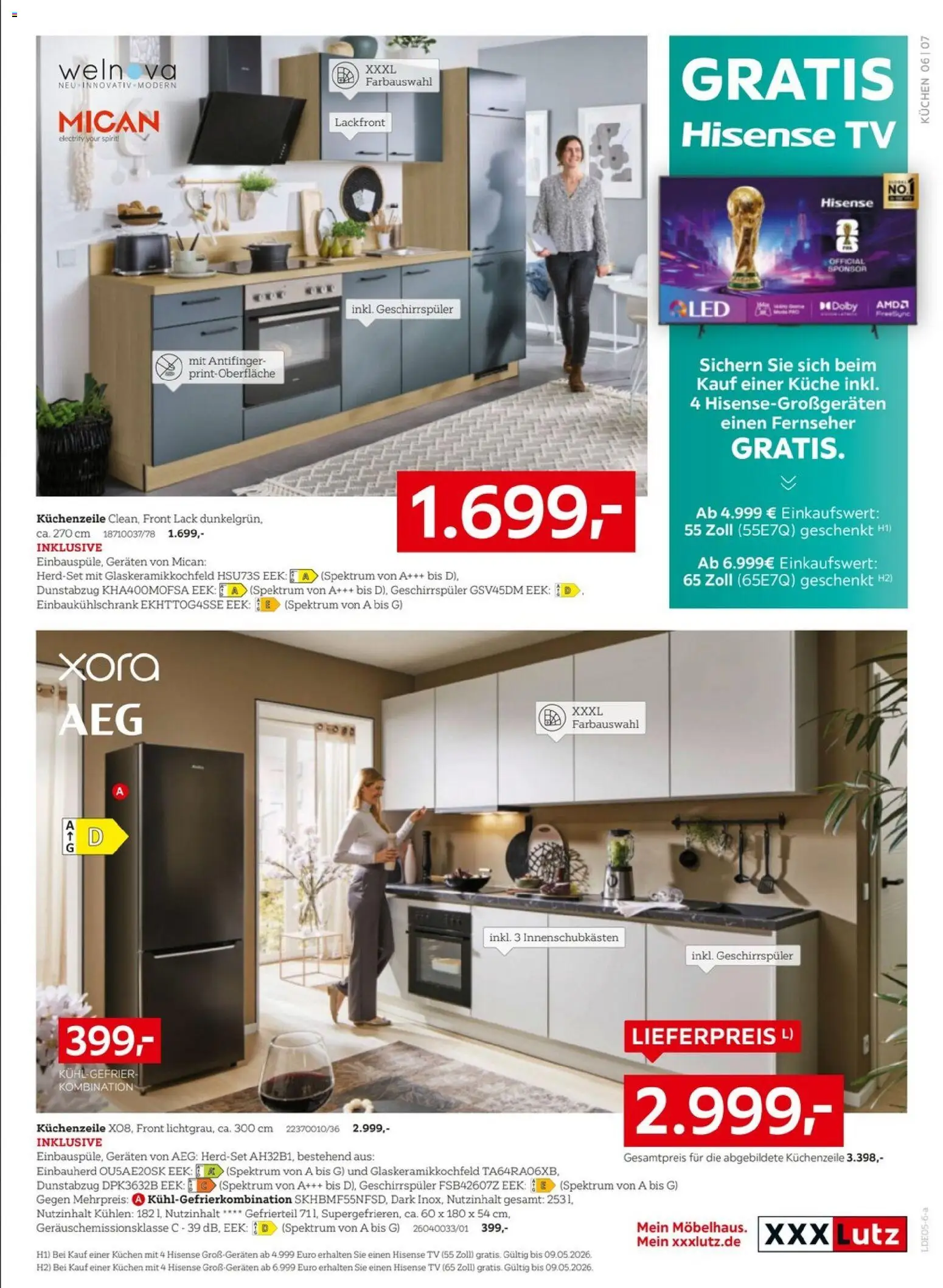 XXXLutz Nr. 1 beim Preis – gültig ab 25.04.2026 | Seite: 17 | Produkte: AEG, Geschirrspüler, Küche, TV