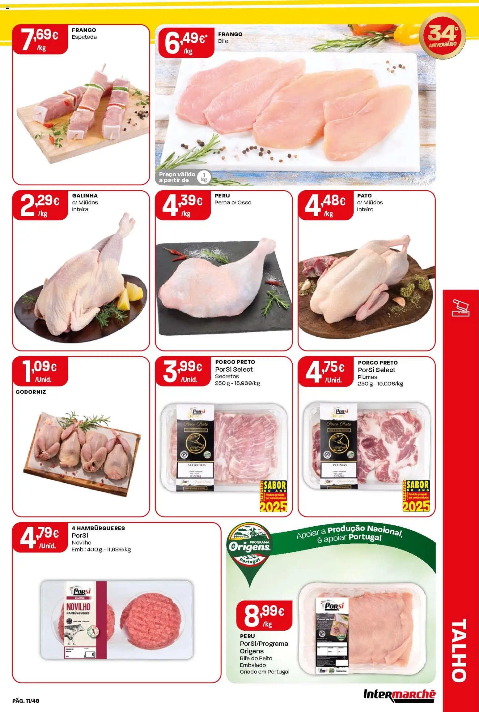 Intermarché folheto │ válido de 23.10.2025 | Página: 11 | Produtos: Frango, Peru, Carne