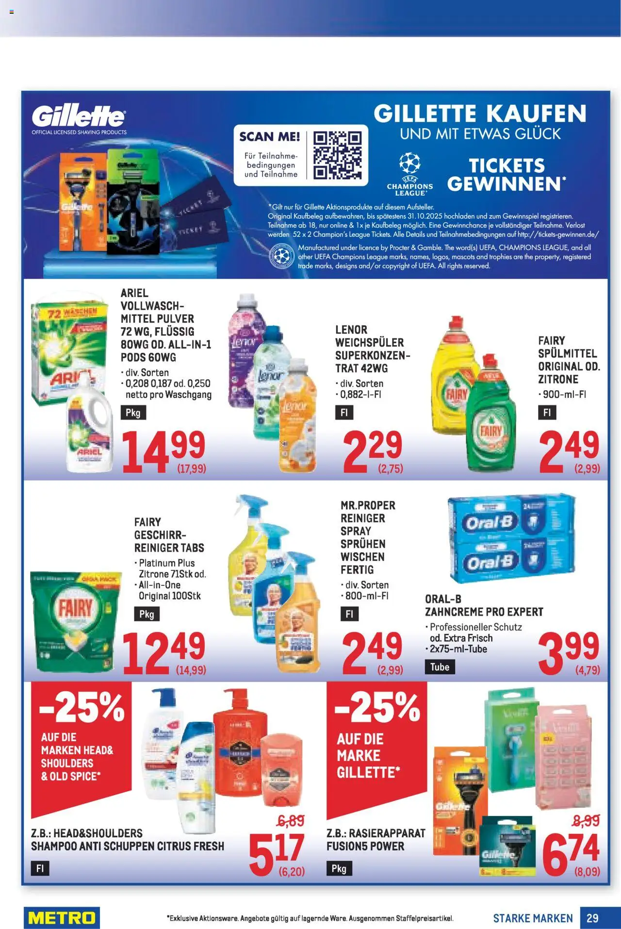 Metro  Starke Marken gültig ab 04.09.2025 | Seite: 29 | Produkte: Zitrone, Shampoo, Weichspüler