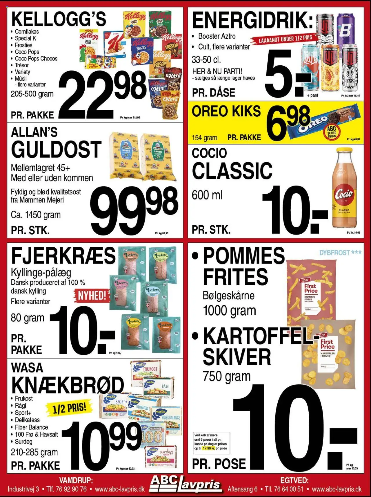 Abc Lavpris Tilbudsavis gyldig fra 06.08.2025 | Side: 2 | Produkter: Kartofler, Cornflakes, Knækbrød, Oreo