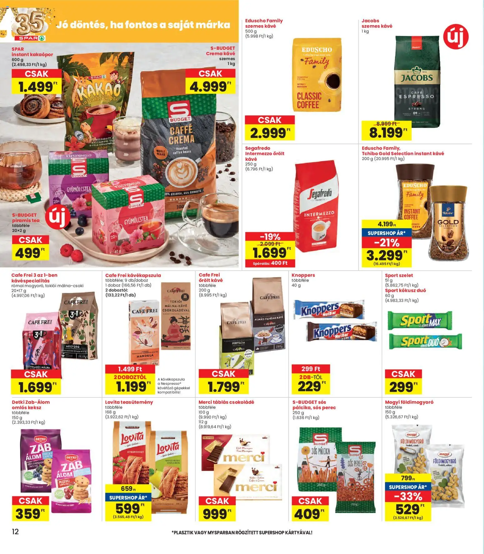 Interspar akciós ujság - amely érvényes a következő dátumtól: 05.03.2026 | Oldal: 12 | Termékek: Kávékapszula, Kokusz, Doboz, Instant kávé