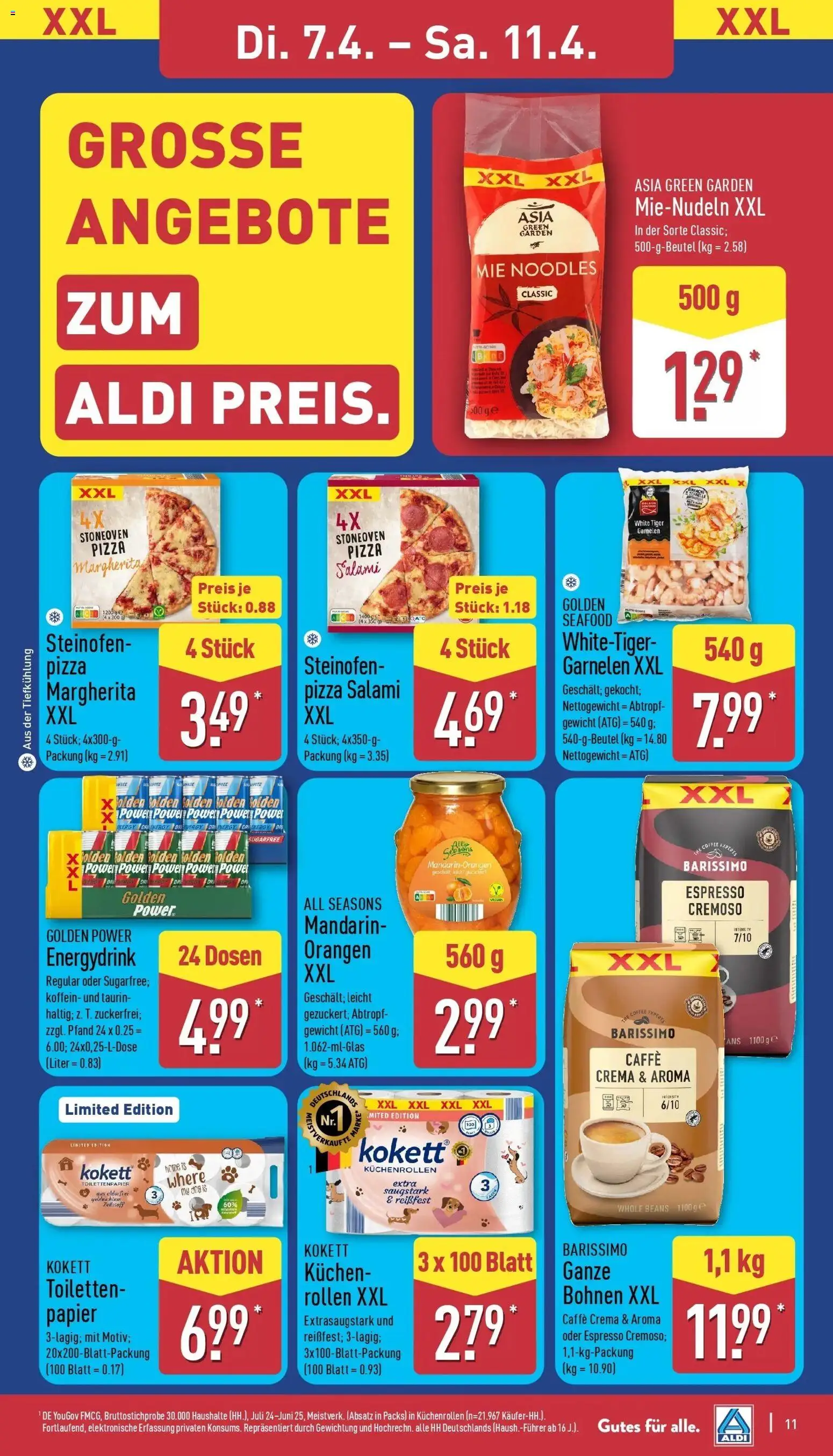 Aldi - ALDI Nord: Wochenangebote – gültig ab 05.04.2026 | Seite: 12 | Produkte: Energy, Garnelen, Salami, Pizza