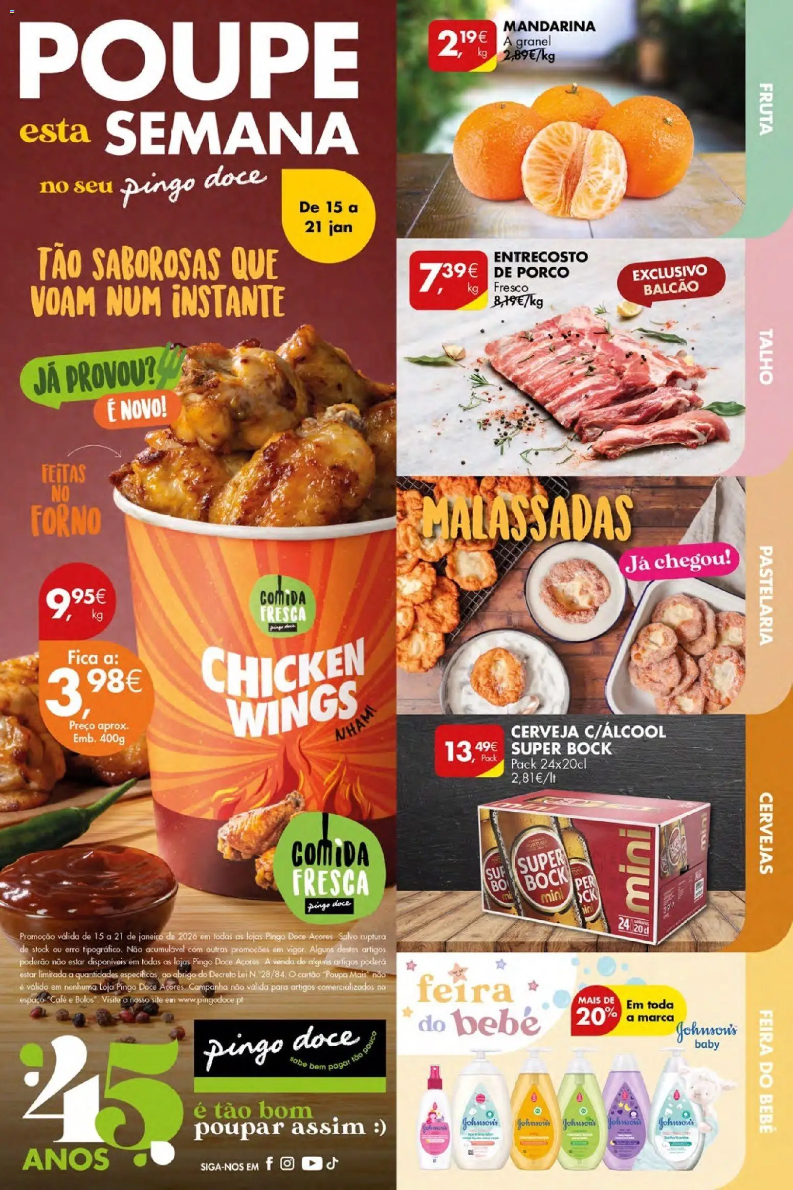 Pingo Doce Poupe Esta Semana Açores │ válido de 15.01.2026 | Página: 1 | Produtos: Forno, Super bock, Café, Cerveja
