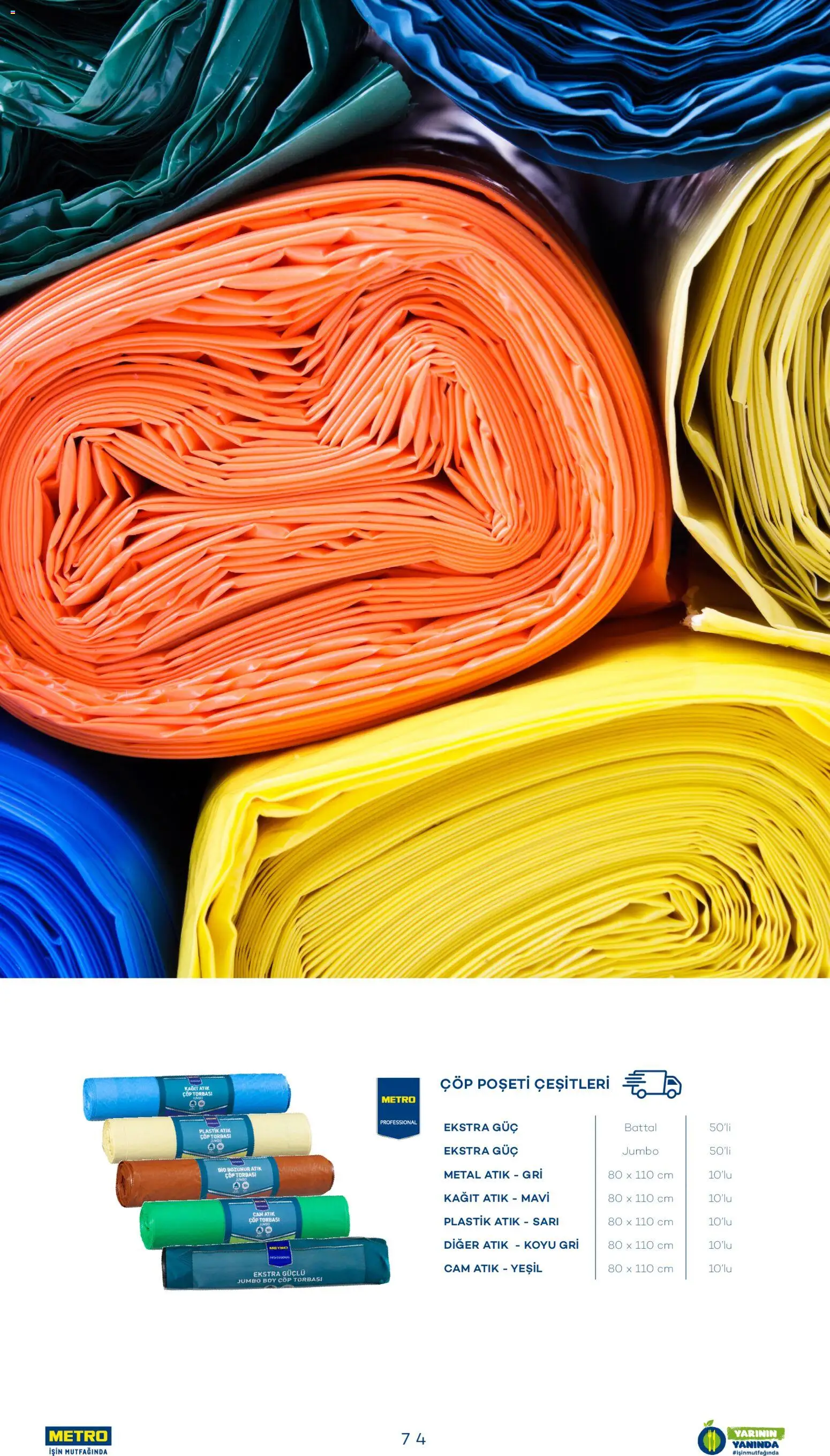 Metro - Sürdürülebilir Ürünler Kataloğu - 28.07.2025 tarihinden itibaren geçerlidir | Sayfa: 74 | Ürünler: Çöp torbası