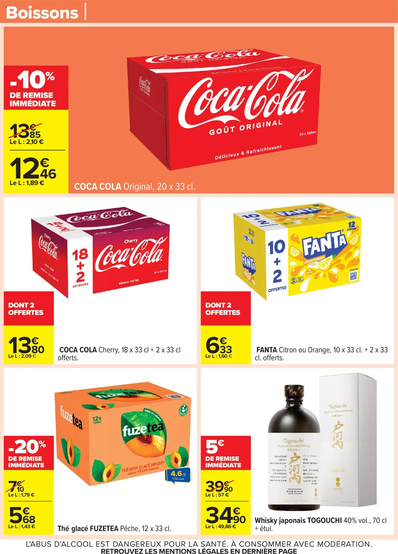 {H1} | Page: 34 | Produits: Citron, Pêche, Thé glacé, Thé