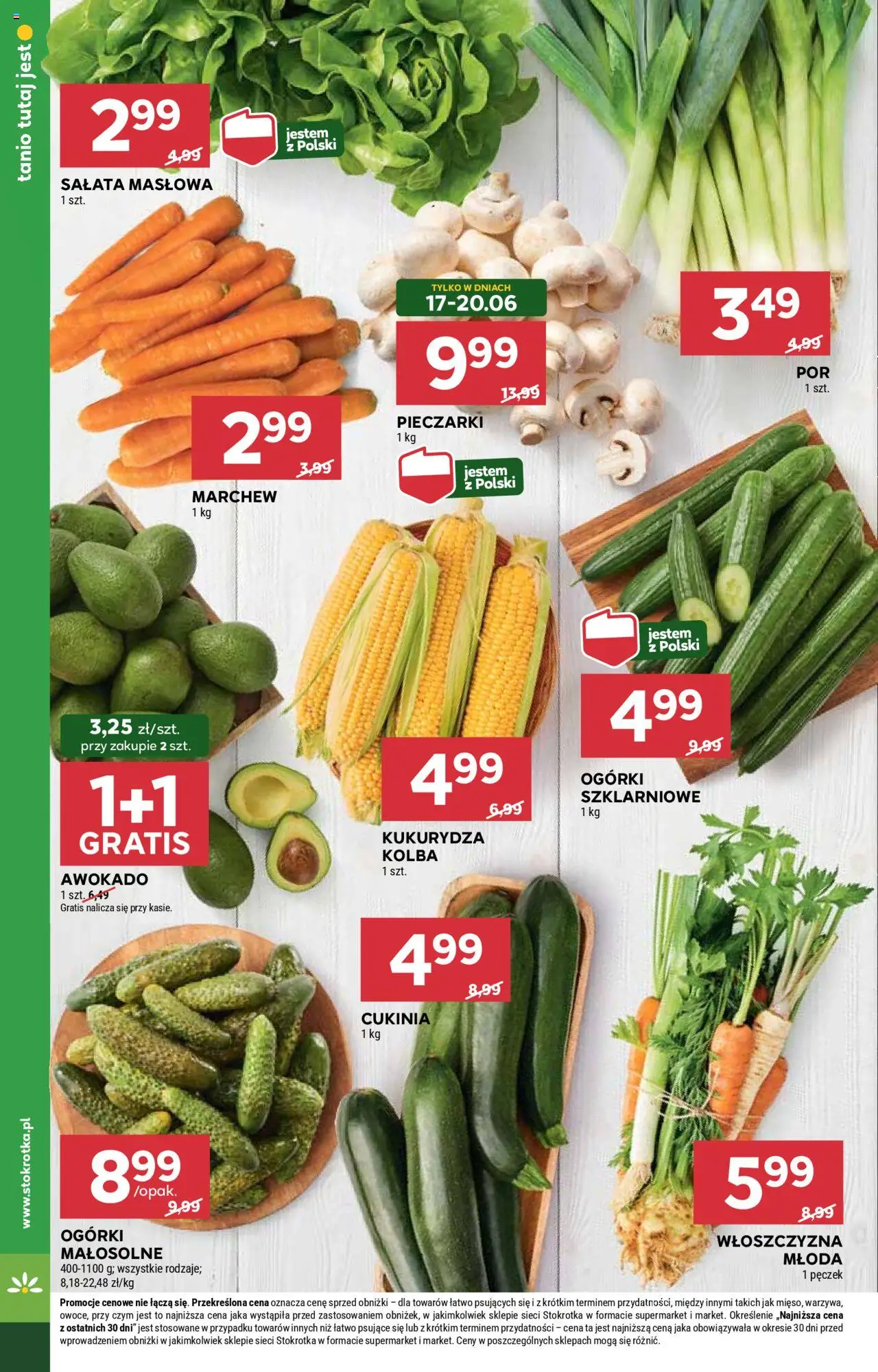Stokrotka Gazetka od 17.06.2025 | Strona: 6 | Produkty: Kukurydza, Cukinia, Ogórki, Awokado