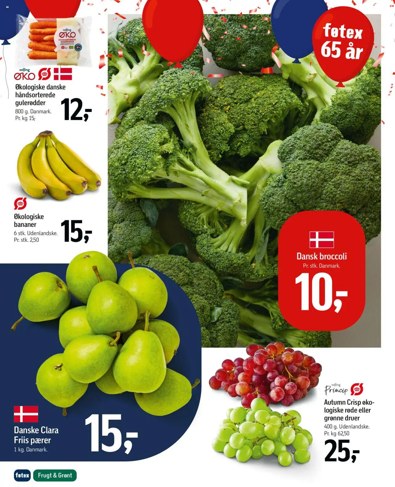 Føtex tilbudsavis – gyldig fra 03.10.2025 | Side: 23 | Produkter: Bananer, Gulerødder, Broccoli, Pærer