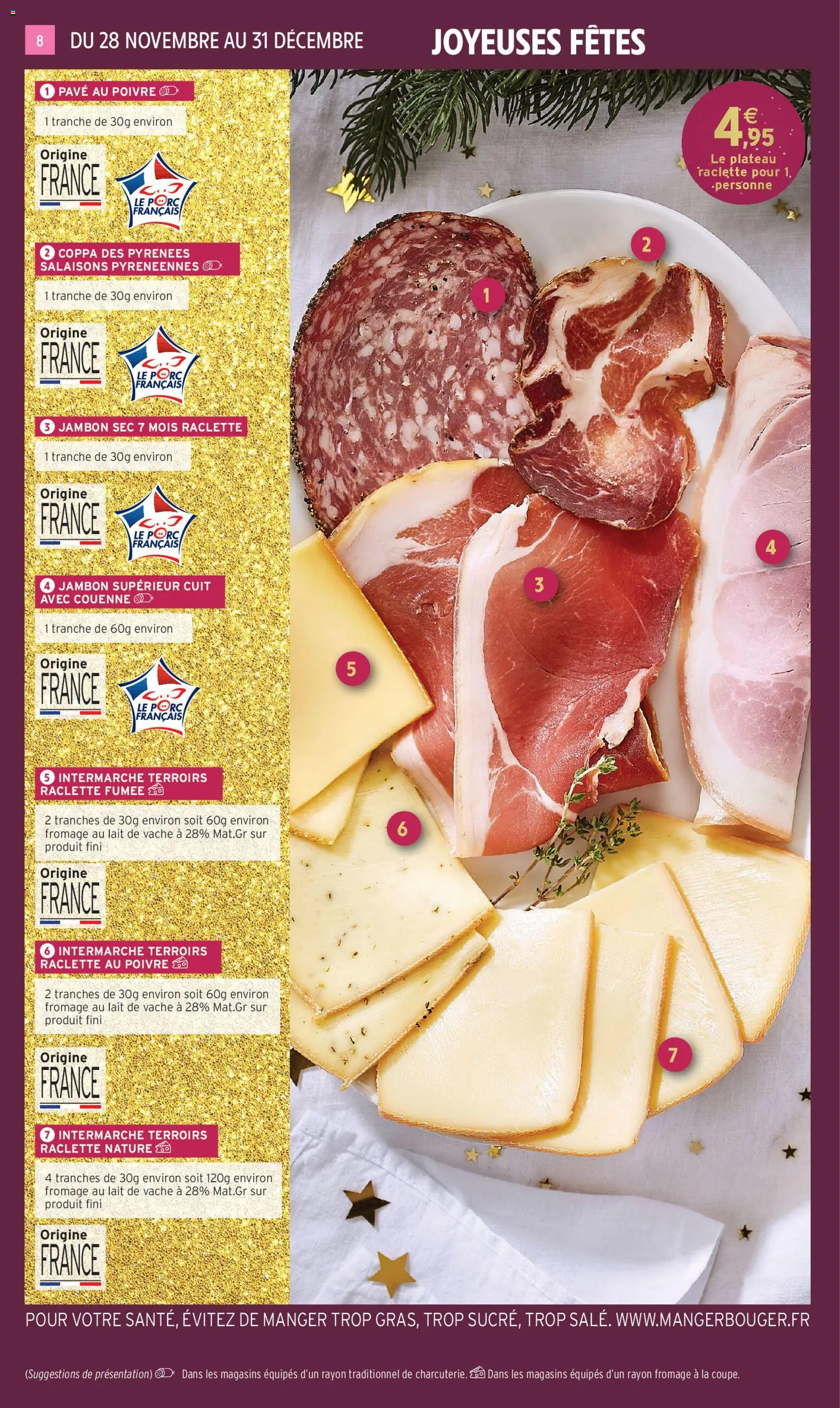 {H1} | Page: 8 | Produits: Plateau, Poivre, Jambon, Porc