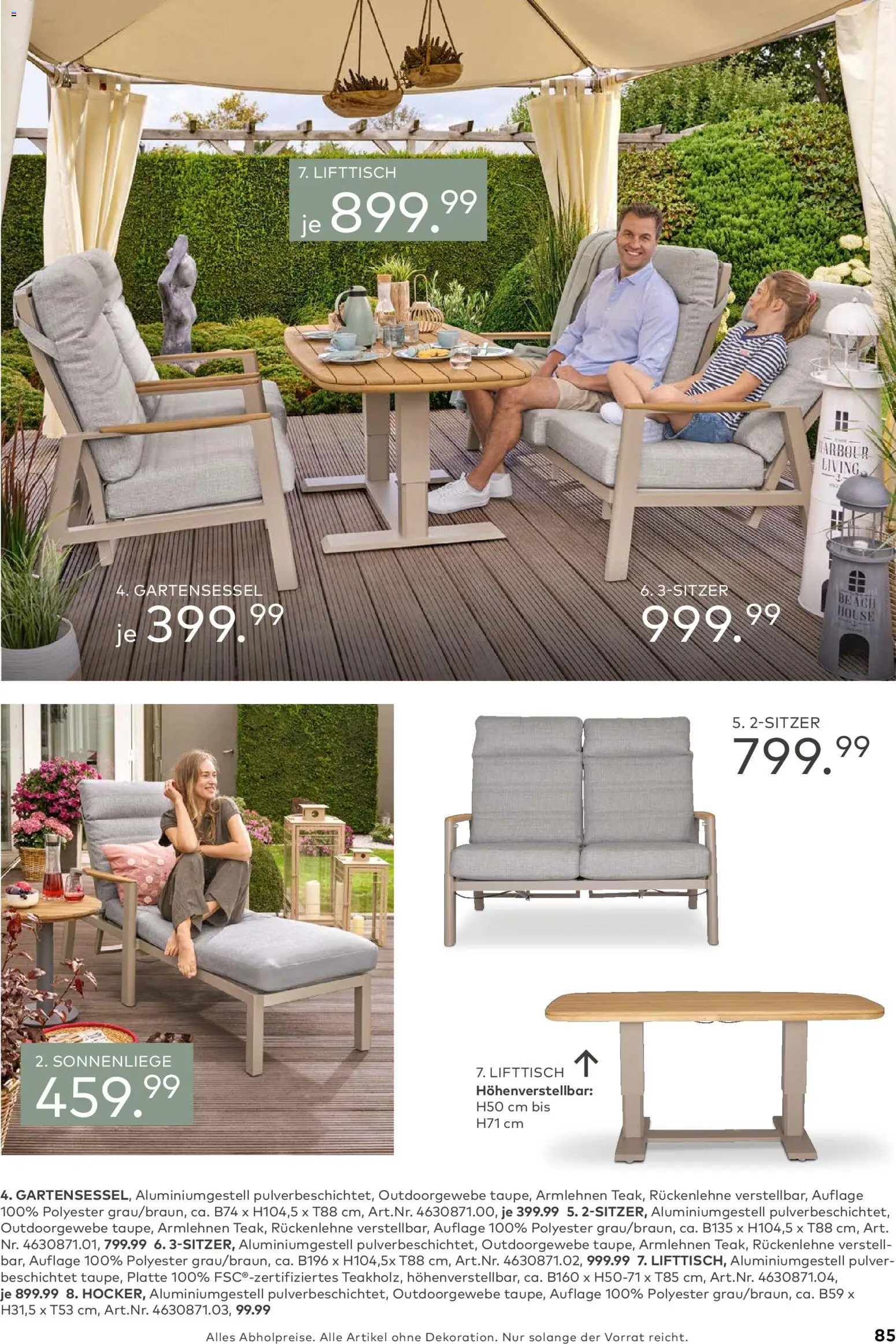 Porta! Gartenmöbel Katalog – gültig ab 01.03.2026 | Seite: 85