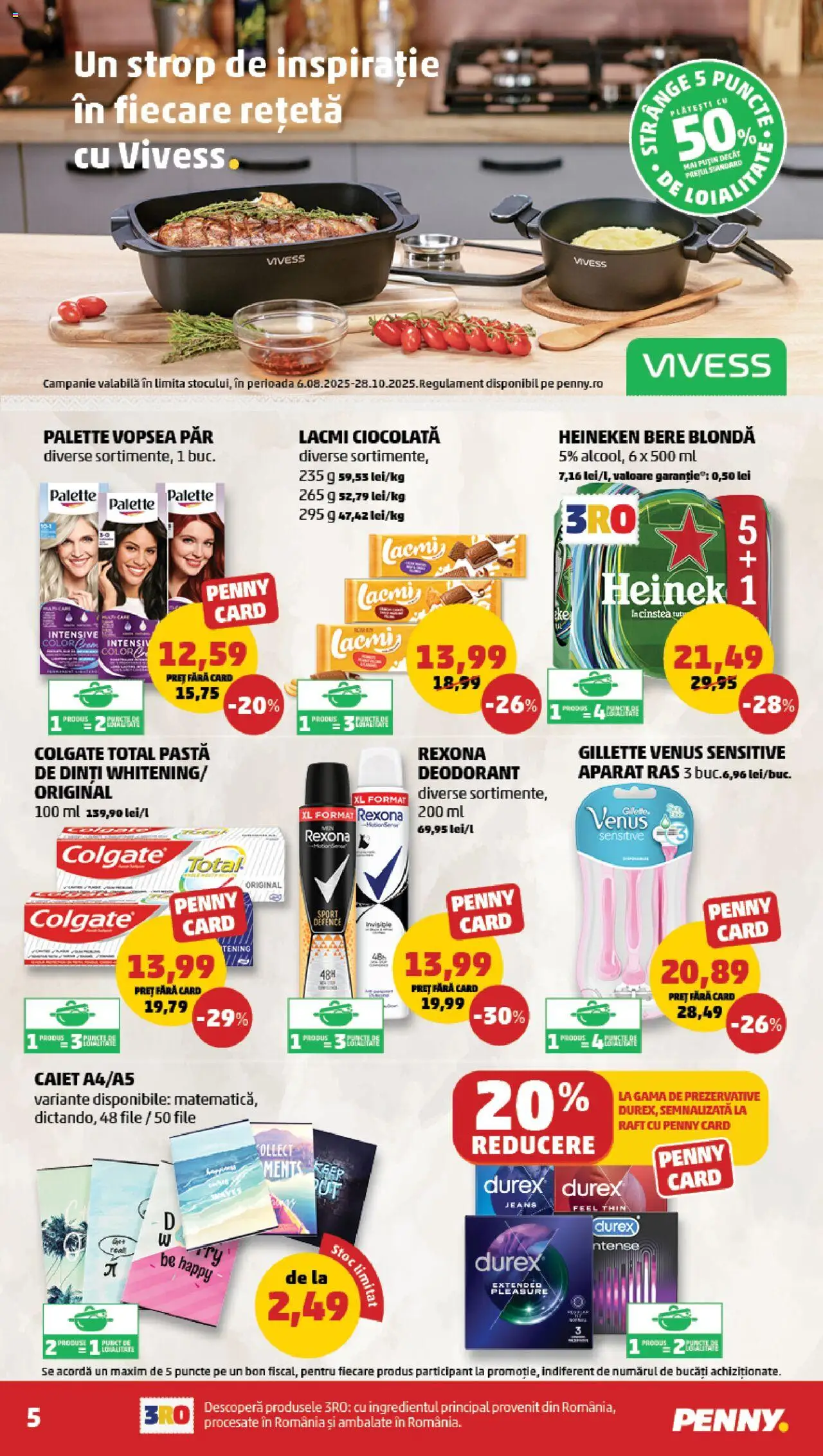 Catalog PENNY – valabil de la 20.08.2025 | Pagină: 5 | Produse: Notebook, Ciocolată, Deodorant, Pastă de dinți