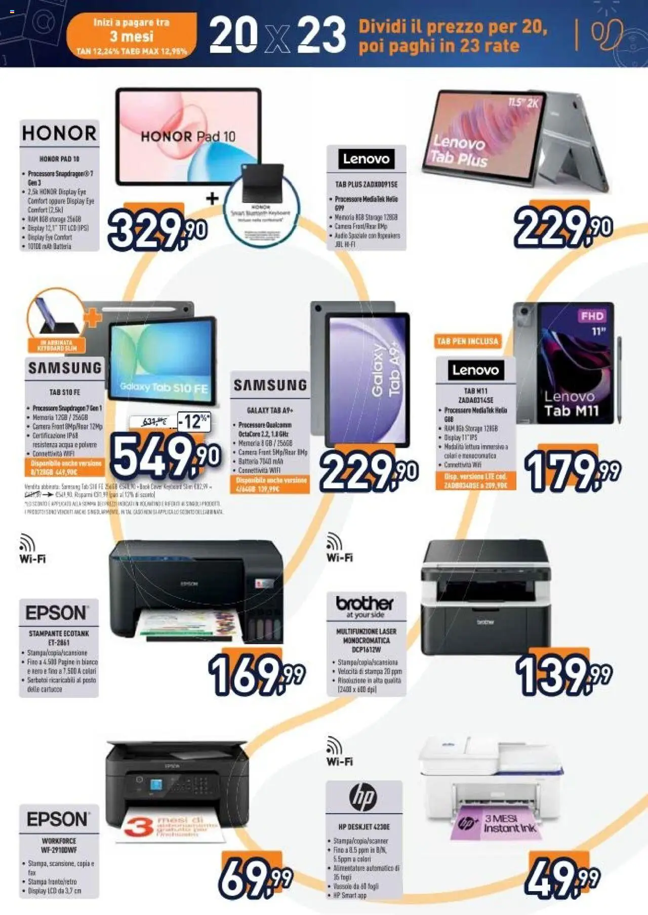 Volantino Unieuro del 22.08.2025 | Pagina: 7 | Prodotti: Acqua, Stampa, Vassoio, Samsung