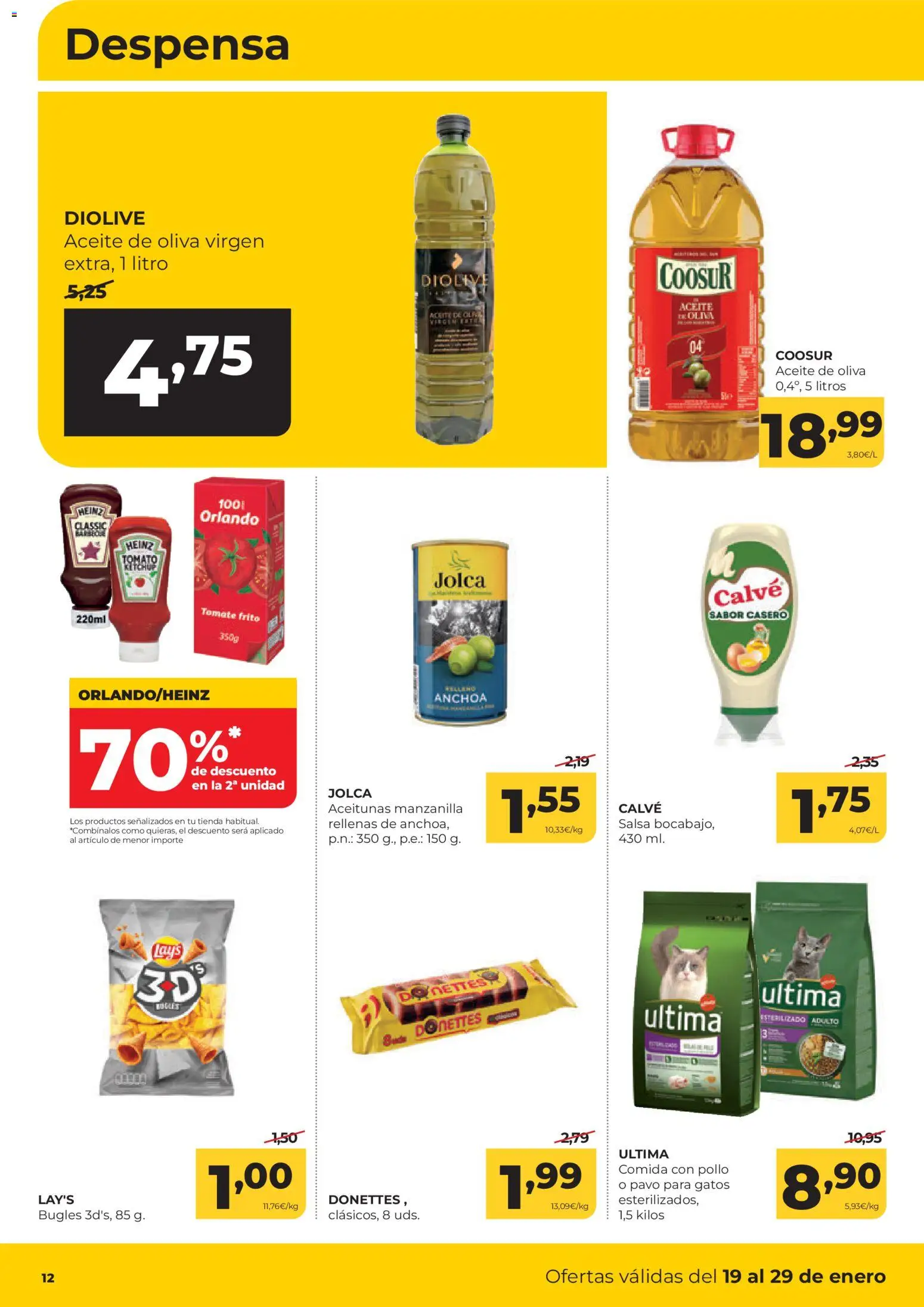 Alimerka folleto Castilla y León │ válido desde el 19.01.2026 | Página: 12 | Productos: Aceite, Aceite de oliva, Anchoa