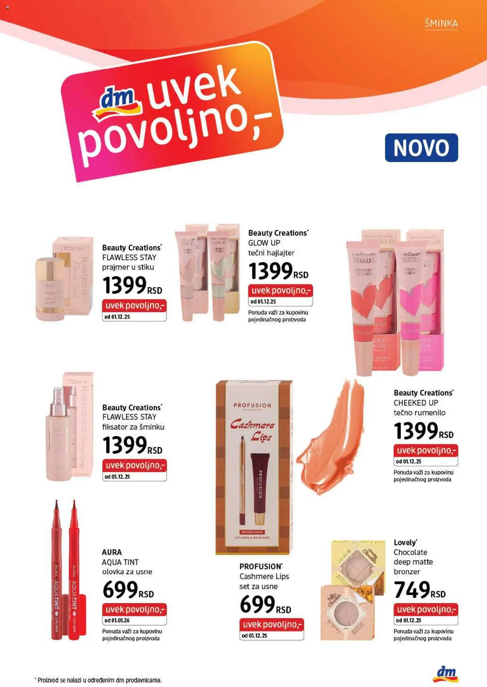 DM Drogerie katalog - važi od 01.01.2026 | Strana: 5 | Proizvode: Šminka, Bronzer, Rumenilo, Cider