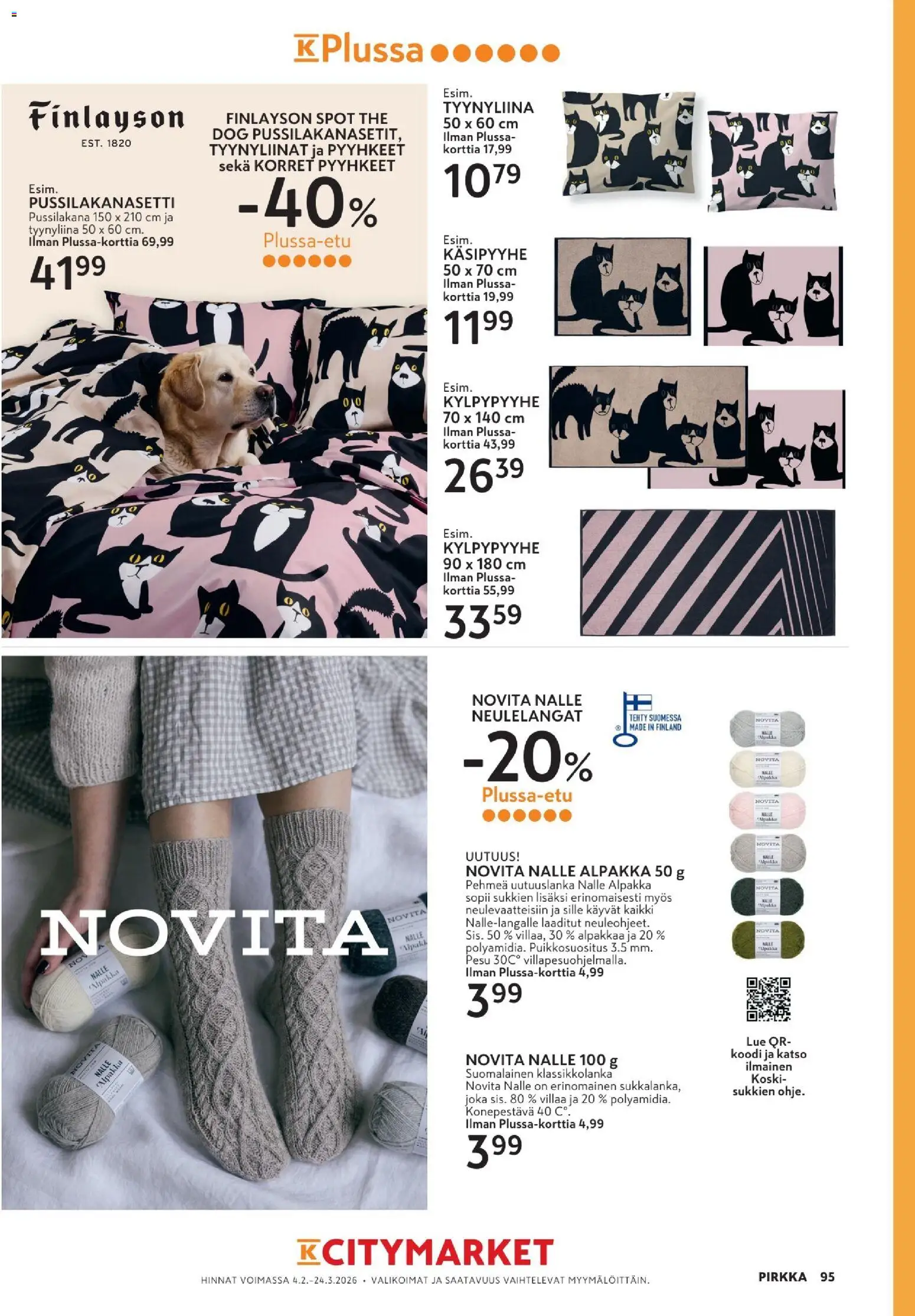 K-Market - Pirkka – voimassa 04.02.2026 alkaen | Sivu: 95