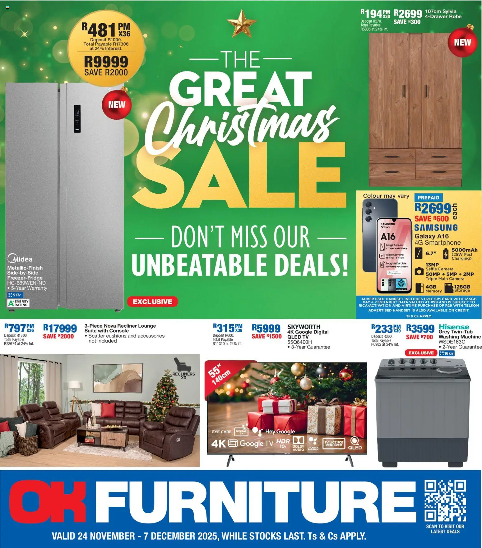 New OK Furniture catalogue – valid from 24.11.2025 | Page: 1 | Products: Data, Sim, Camera, TV