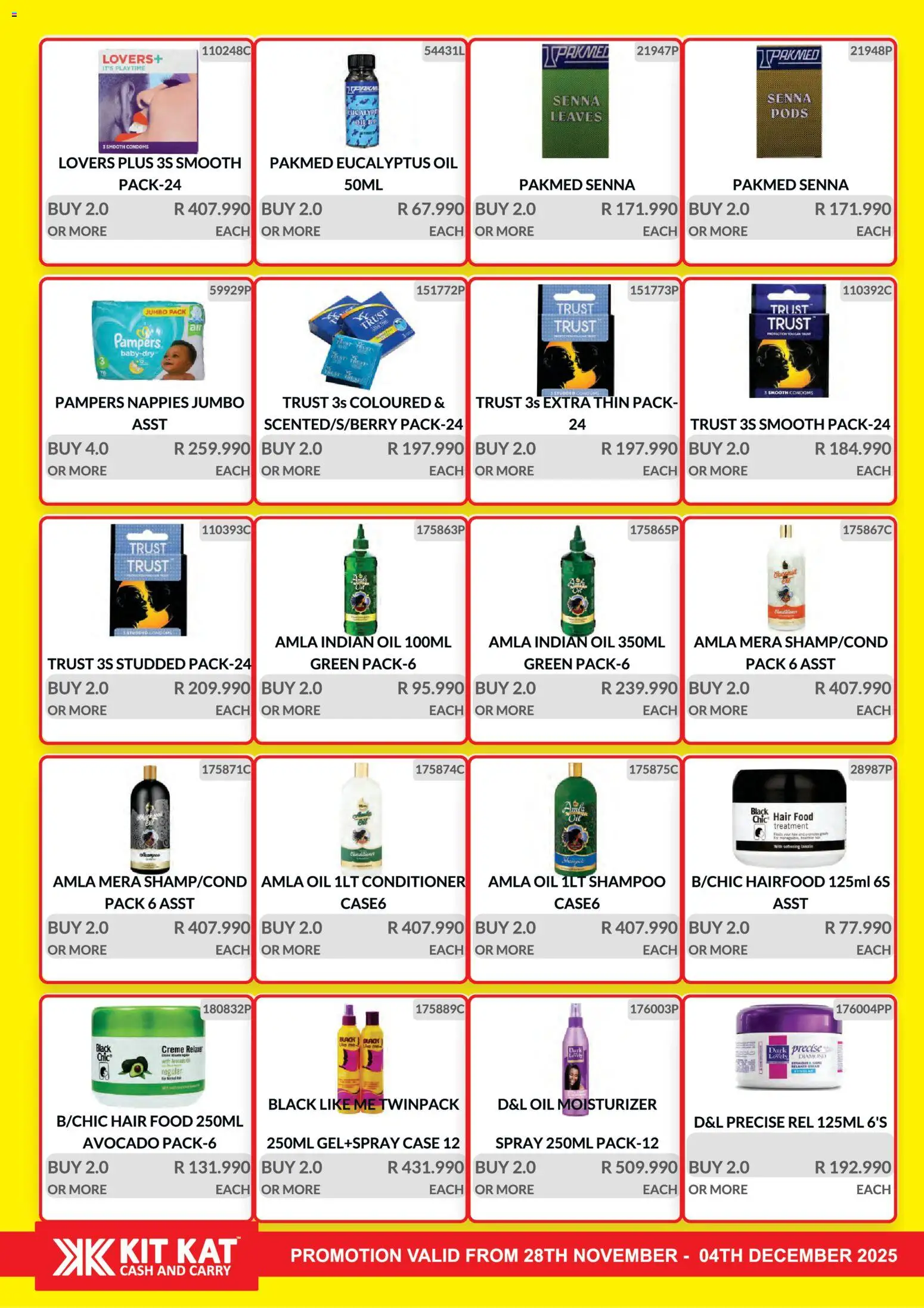 New KIT KAT Cash & Carry catalogue – valid from 28.11.2025 | Page: 16 | Products: Case, Oil, Conditioner, Relaxer