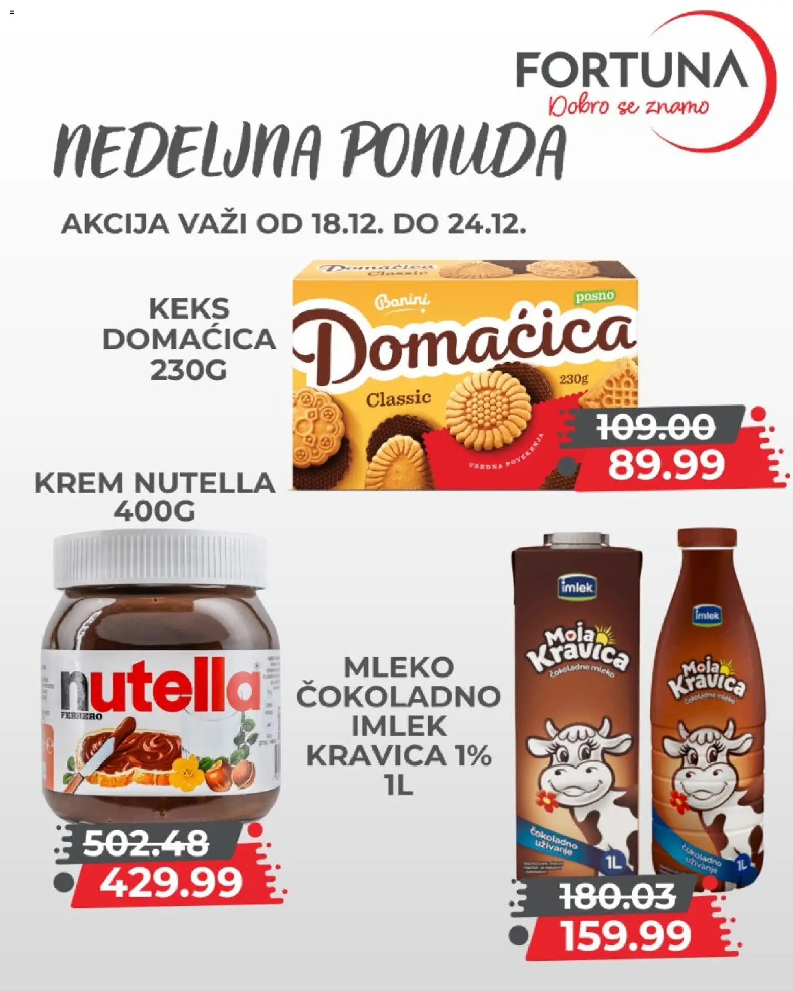 Fortuna Market katalog - važi od 18.12.2025 | Strana: 8 | Proizvode: Domaćica, Moja kravica, Ferrero, Nutella