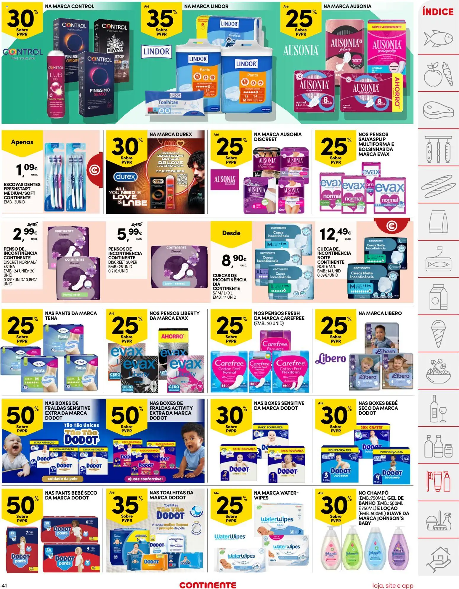 Continente folheto │ válido de 24.02.2026 | Página: 41 | Produtos: Fraldas, Shampoo, Banho, Cuecas