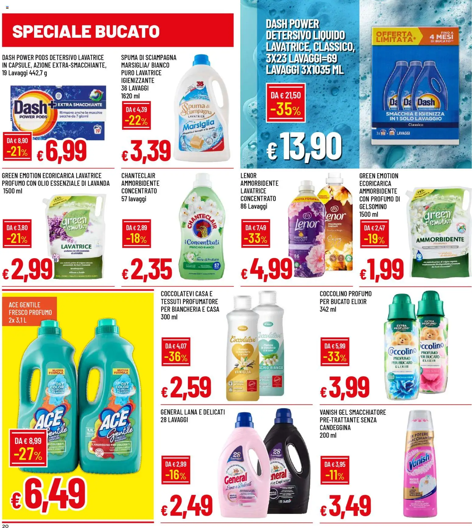 Volantino Galassia del 02.01.2026 | Pagina: 20 | Prodotti: Smacchiatore, Candeggina, Olio, Lavatrice