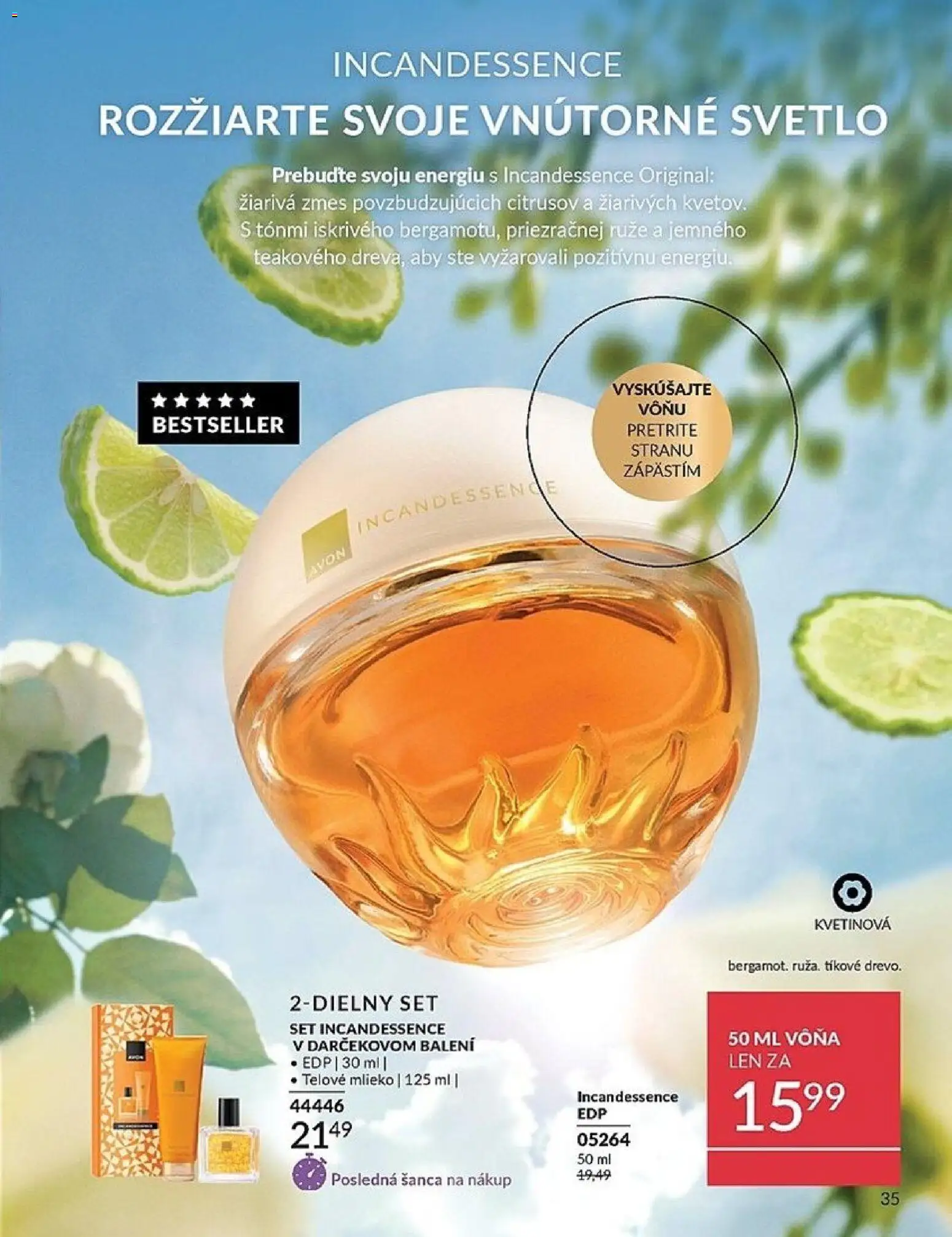 Nové Avon akcie – leták je platný od 01.04.2026 | Strana: 35 | Produkty: Svetlo, Mlieko, Telové mlieko, Ruže