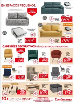 Pré-visualização Conforama folheto válido de 26.02.2026 | Página: 7 | Produtos: Baloiço, Cama, Sofá, Mesa