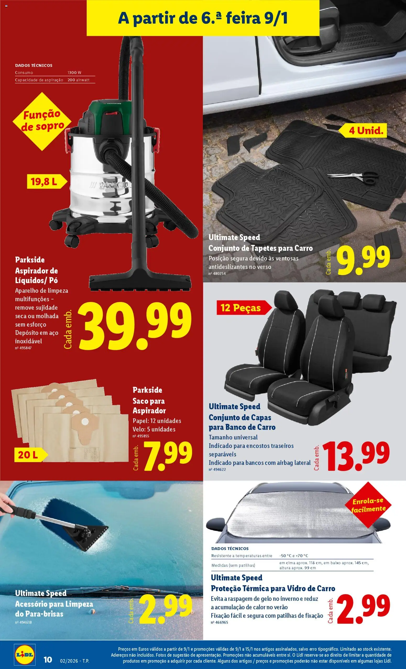 Lidl Novidades │ válido de 05.01.2026 | Página: 10 | Produtos: Aspirador, Banco, Pó
